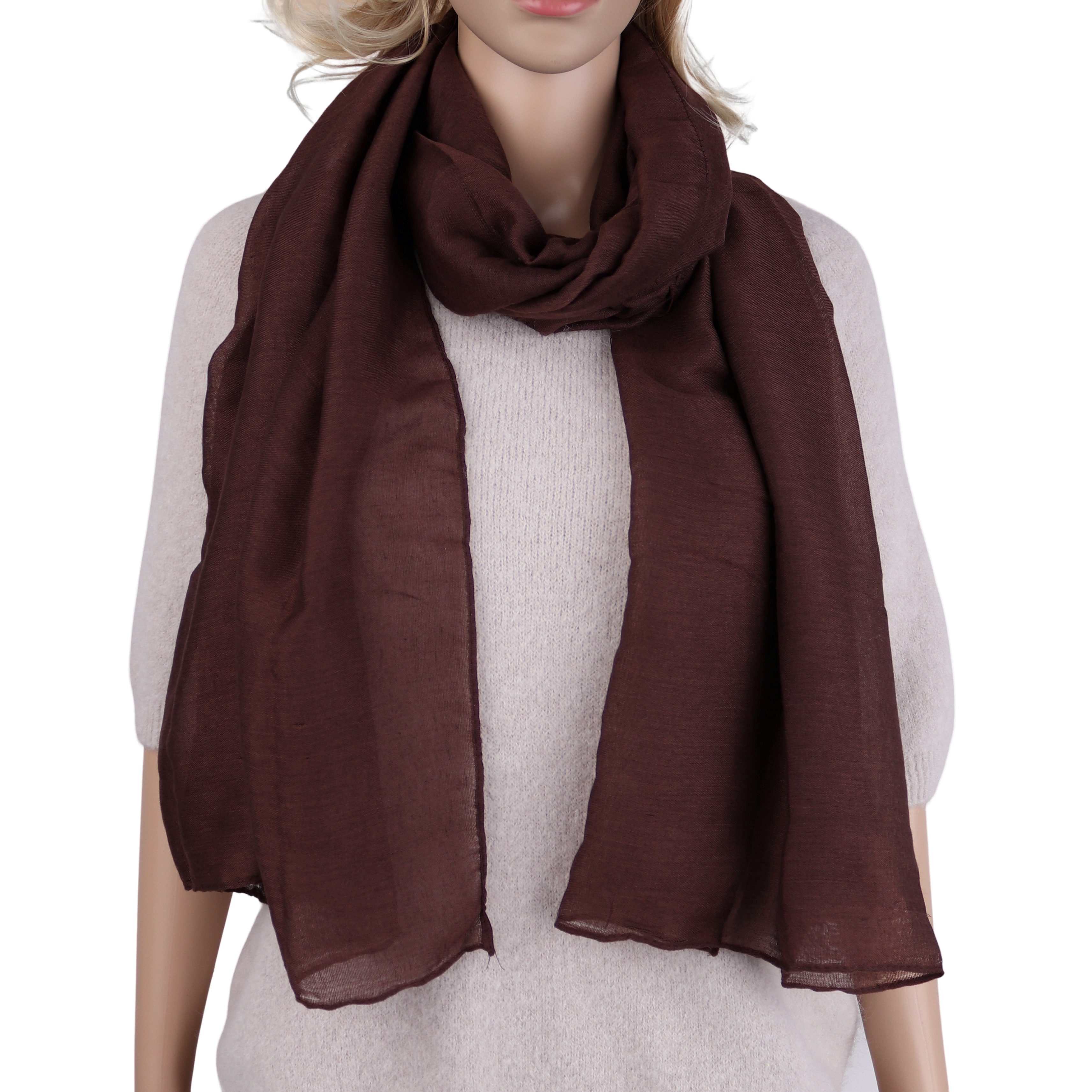 MIRROSI Modeschal weicher Unifarbe Schal 100% Baumwolle, (Viele tolle Farben zur Auswahl ca.70x180cm), Damen Halstuch ideal für Frühling, Sommer, Herbst