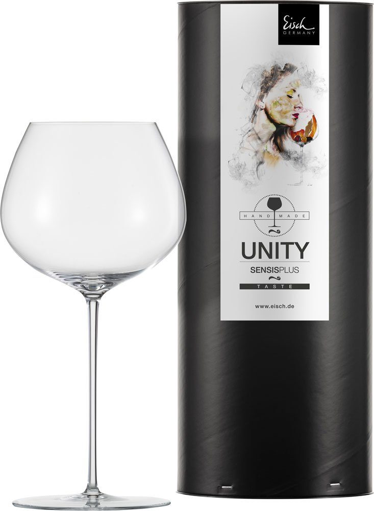 Eisch Germany Weinglas Burgunderglas Unity SENSISPLUS in Geschenkröhre, 1-tlg., Kristallglas