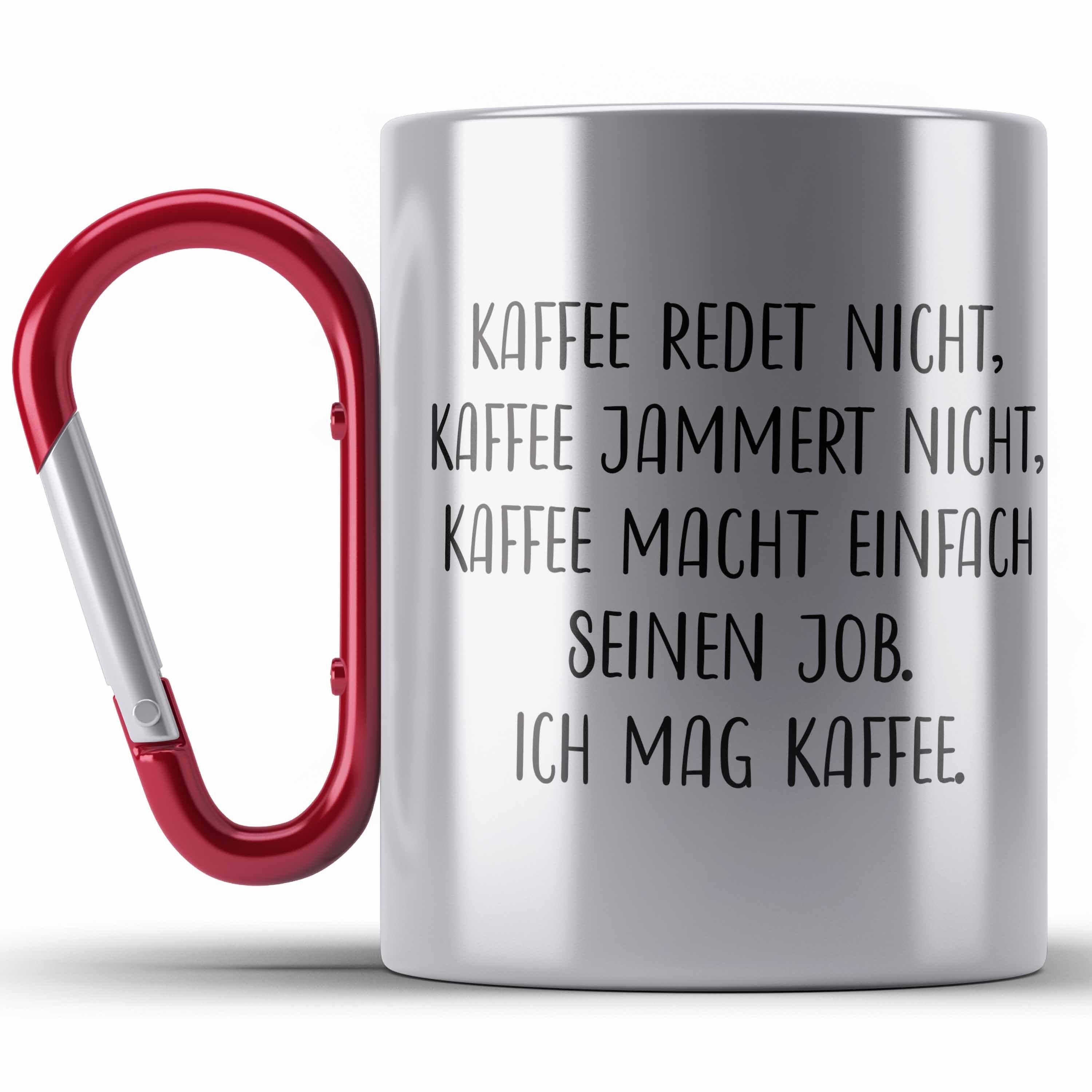 Edelstahl Trendation Spruch Lustige Tassen Edelstahl Kaffee mit Edelstahl Rot Thermotasse Tassen