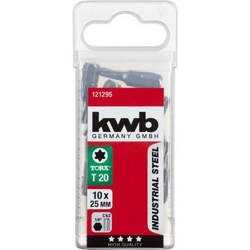 kwb Torx-Bit 10er TX 20 Industrial Steel Bit-Set, 25 mm Bits