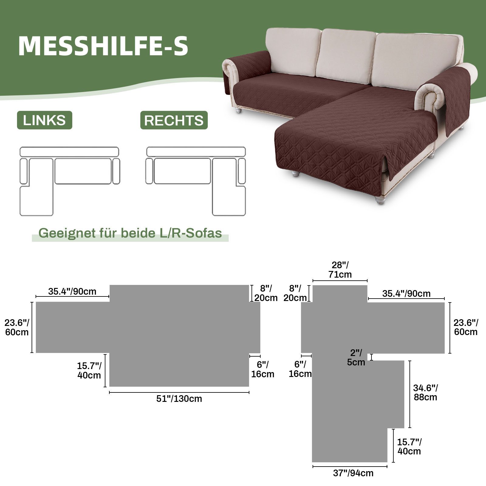 BTTO Sofahusse Sofa Schutz Abdeckung,L-Form wasserdichte Sofaschoner,Schonb günstig online kaufen