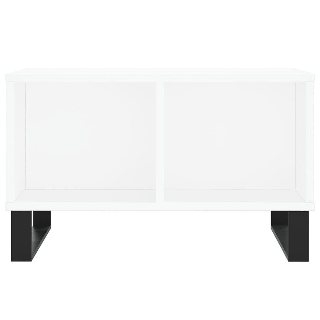 vidaXL | Couchtisch Weiß Weiß (1-St) cm Weiß Holzwerkstoff 60x50x36,5 Couchtisch