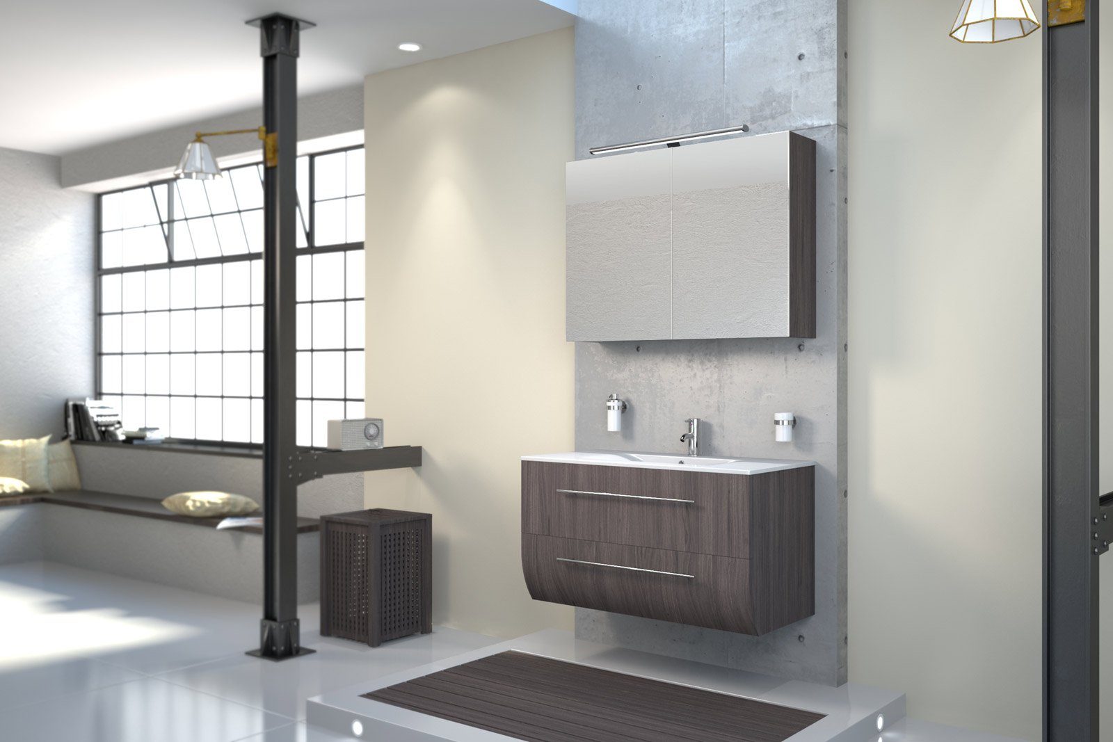 SAM® Badmöbel-Set Zarif, trüffeleiche - 90 cm