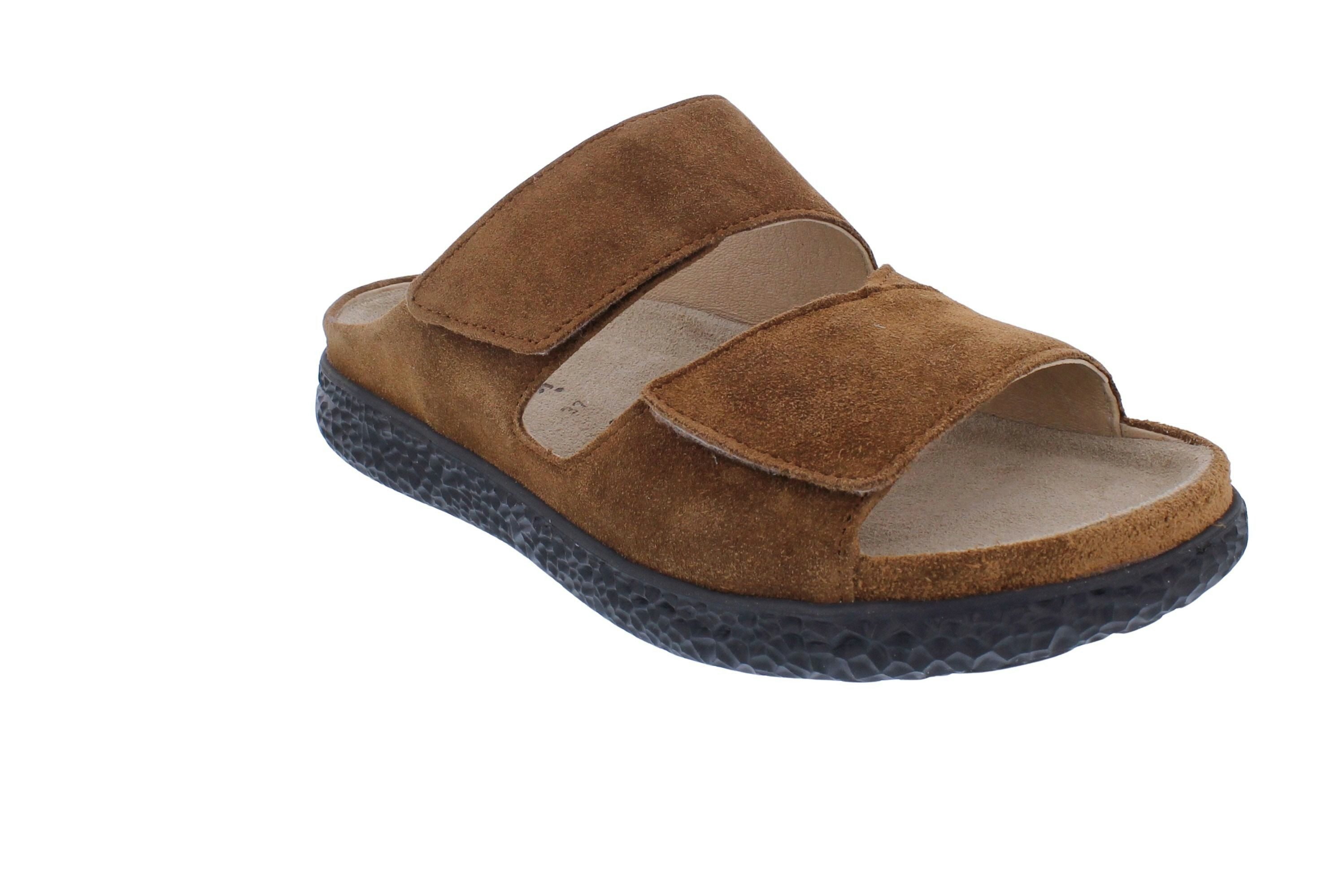 Hartjes Hartjes Pantolette Groove 122.1220/39 53.00, Cognac - Braun, Velourled Pantolette