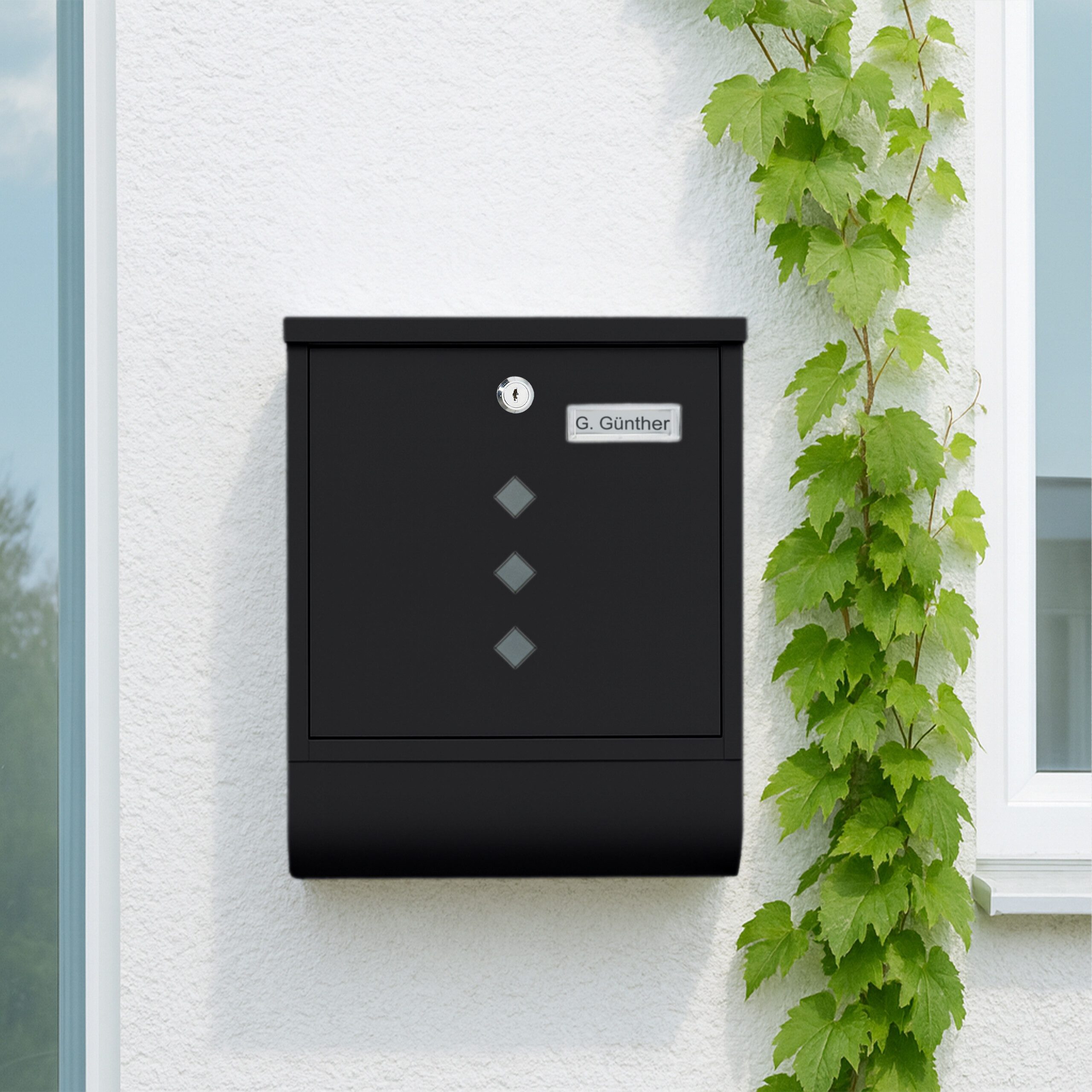 relaxdays Briefkasten mit Zeitungsfach (1-St), schwarz günstig online kaufen