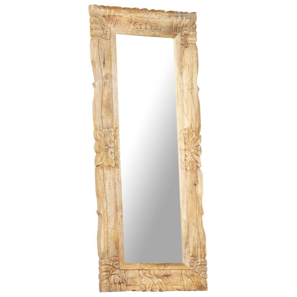 vidaXL Spiegel Spiegel 110x50 cm Massivholz (1-St)