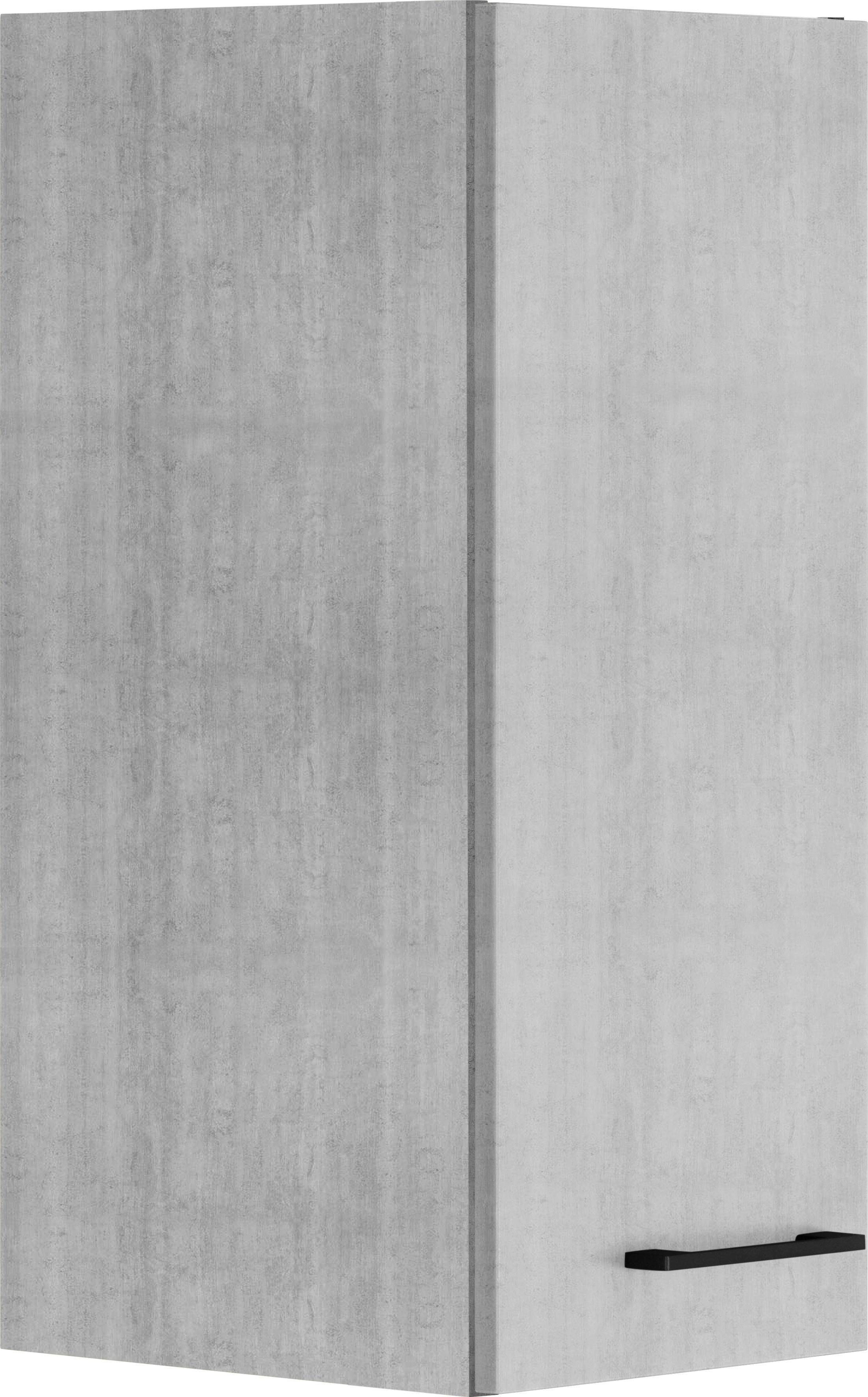 Tokio 1 cm betonfarben betonfarben Metallgriff breit, 30 Hängeschrank OPTIFIT mit Tür, mit |