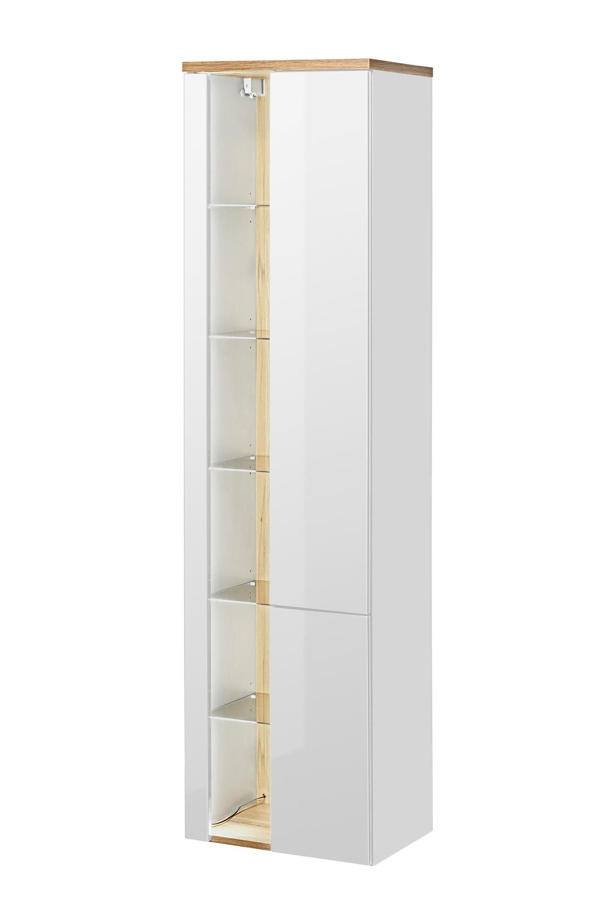 Xlmoebel Hängeschrank Badschrank Badezimmer Regal mit Spiegel 45x33x170cm (1-St) Made in Europa