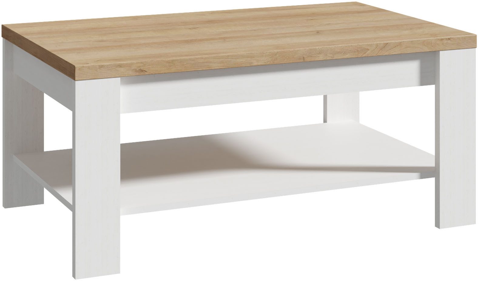 FORTE Couchtisch Bohol, B/H/T 100/45,7/60 cm zweifarbiges Dekor
