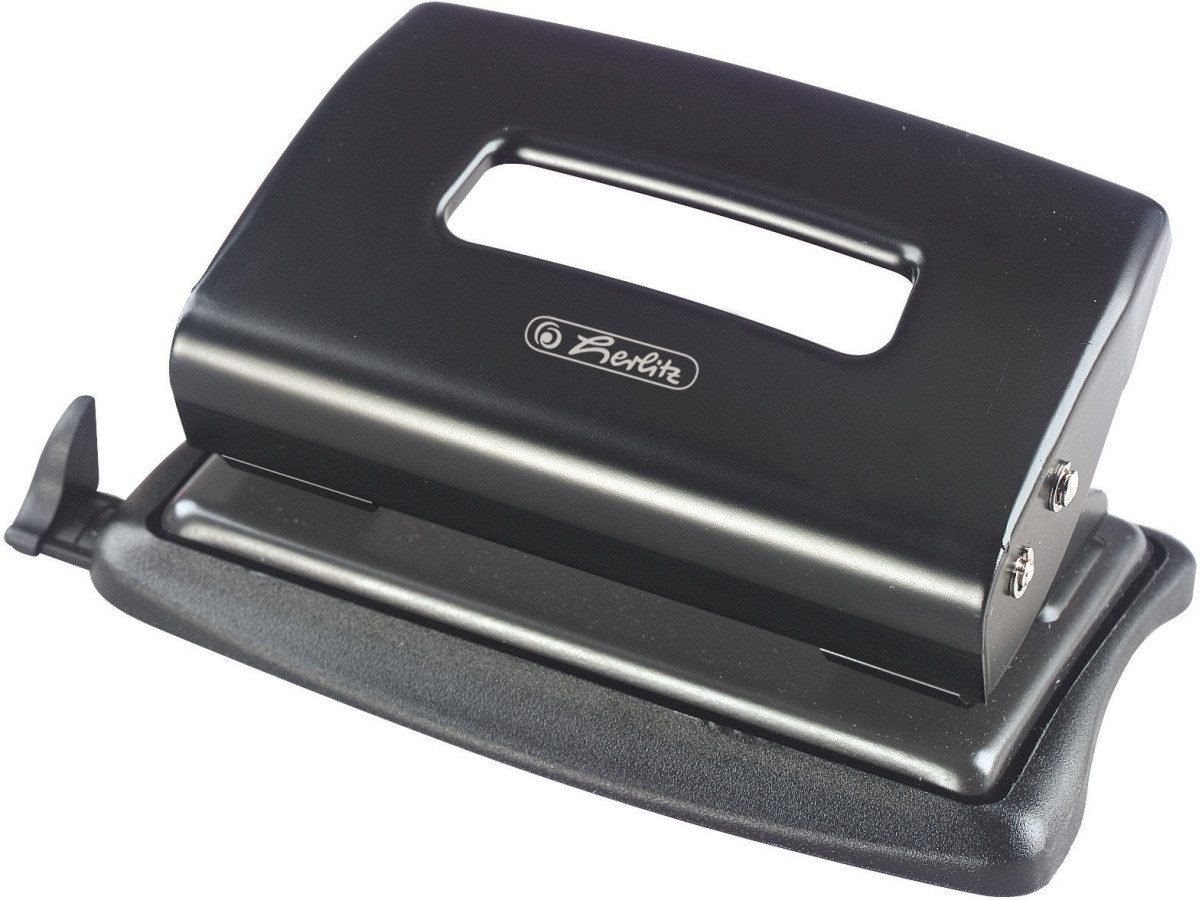 Herlitz Locher Locher 1,2mm schwarz mit Anschlagschiene