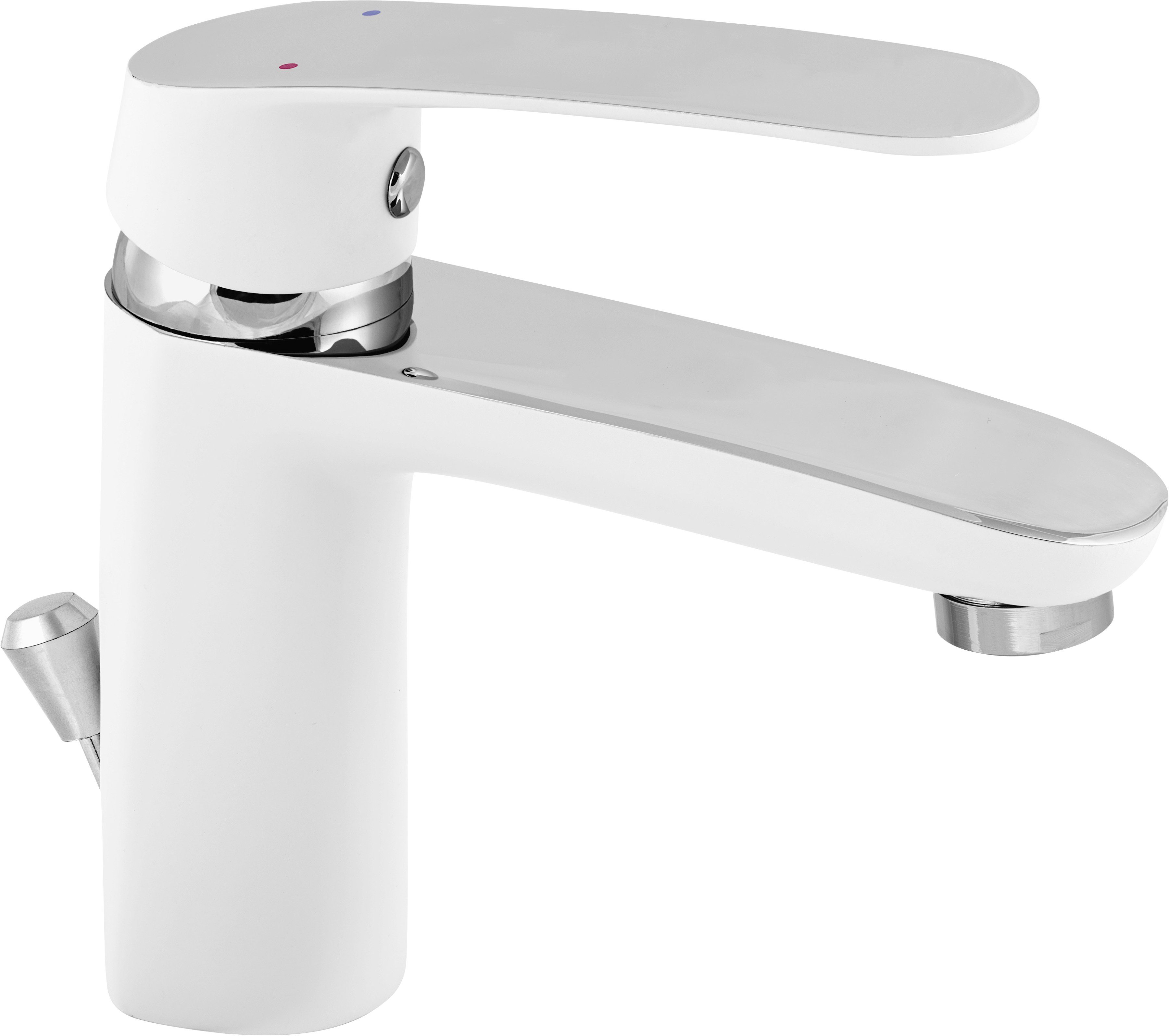 CORNAT Waschtischarmatur Lucena HD, Messing, verchromt/weiß günstig online kaufen