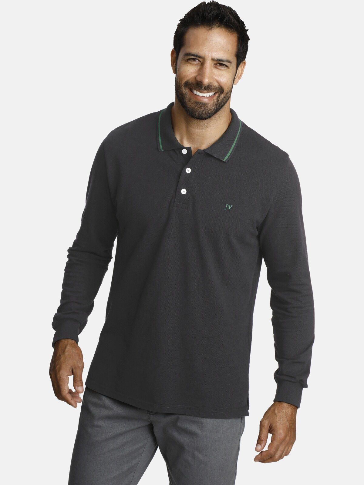 Jan Vanderstorm Langarm-Poloshirt ELLIS in hochwertiger günstig online kaufen