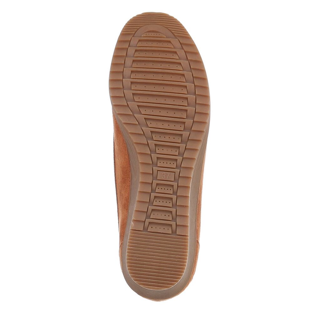 Ital-Design Eleganter Damen Slipper mit Wedge-Sohle und Details Slipper (90482671) Keilabsatz/Wedge Mokassins in Camel – Bild 3 von 5