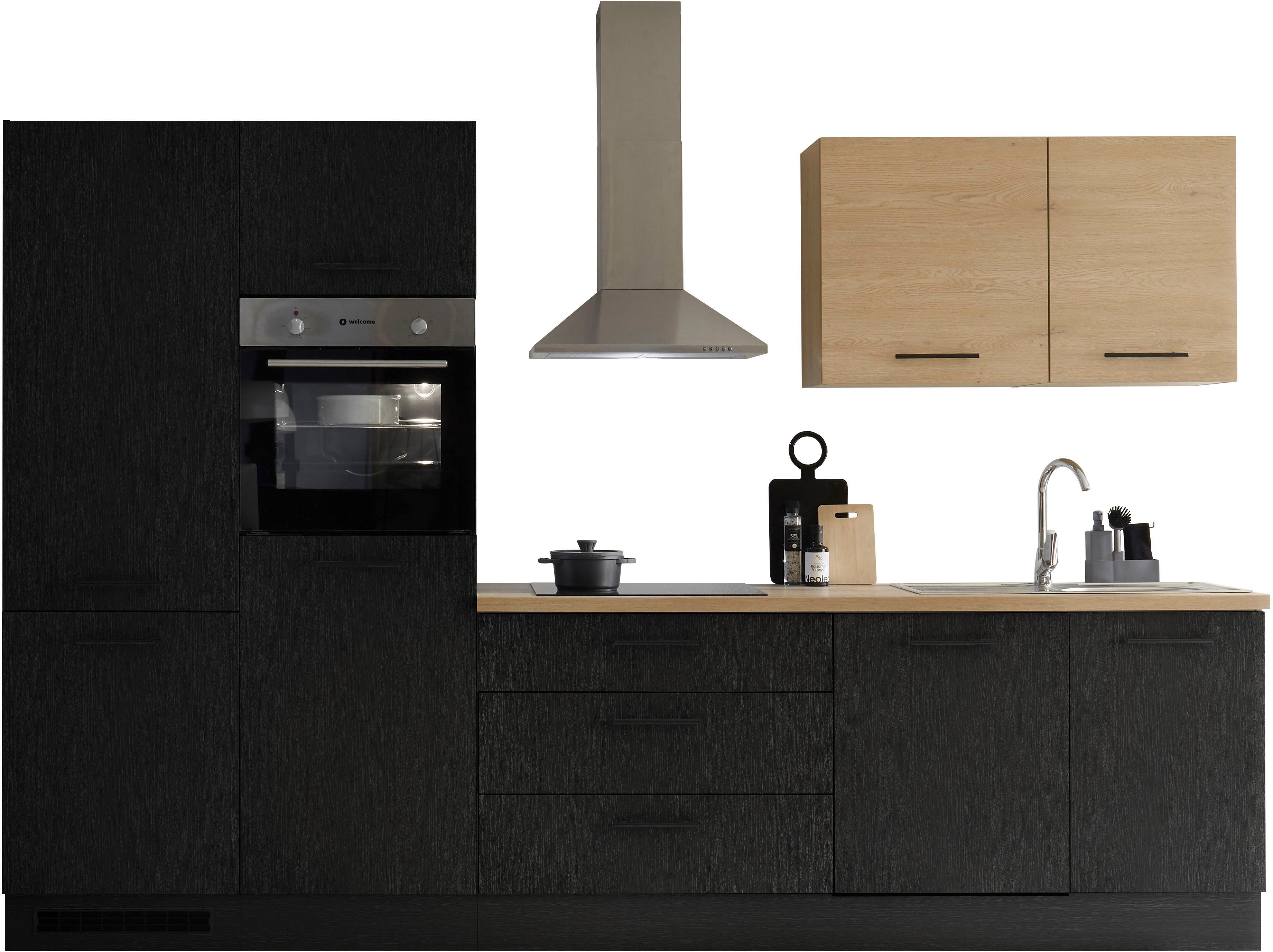KOCHSTATION Küchenzeile "KS-Malfi", Breite 320cm, wahlweise mit E-Geräten, günstig online kaufen