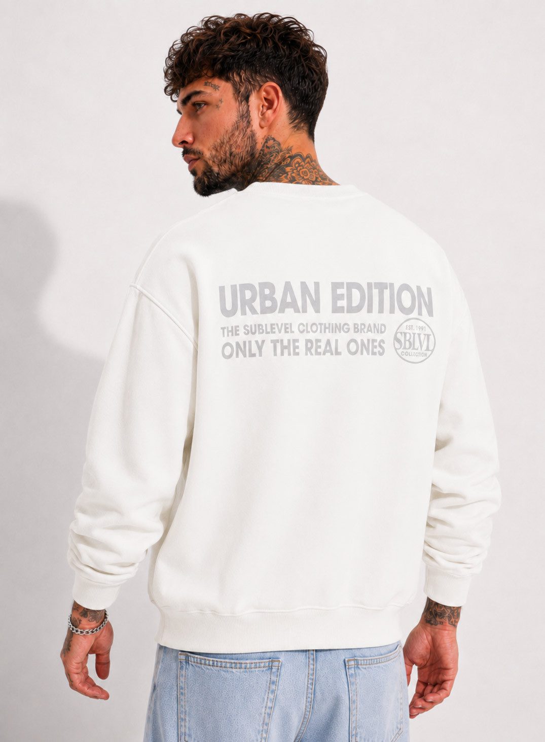 SUBLEVEL Sweatshirt Pullover Herren Sweater Sweatshirt Rundhals Perfekte Passform Hochwertige Verarbeitung, Angenehm weich & bequem