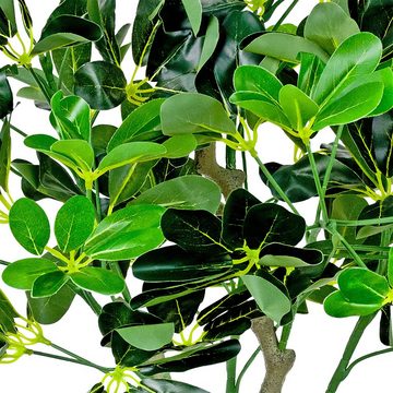 Kunstbaum Kunstpflanze Schefflera Aralie Kunstbaum Künstliche Pflanze 100 cm, Decovego