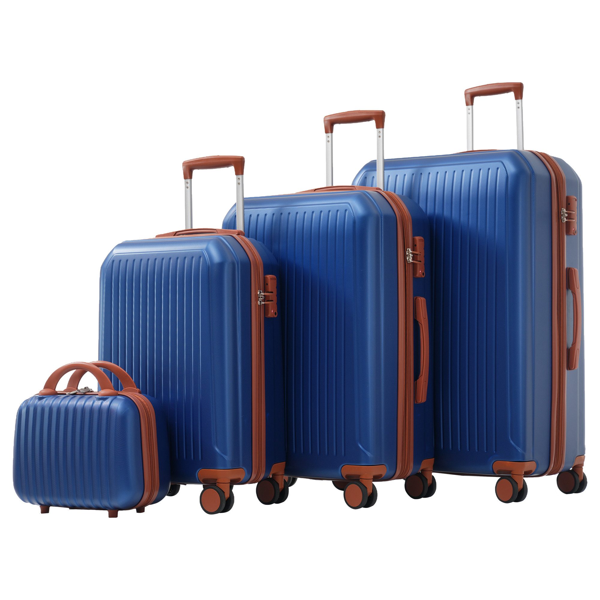 Flieks Trolleyset, 4 Rollen, (TSA-Schloss, ABS-Material, günstig online kaufen