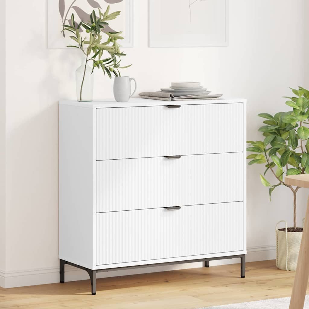 vidaXL Sideboard Sideboard Weiß 79,5 x 33 x 82 cm Holzwerkstoff (1 St)