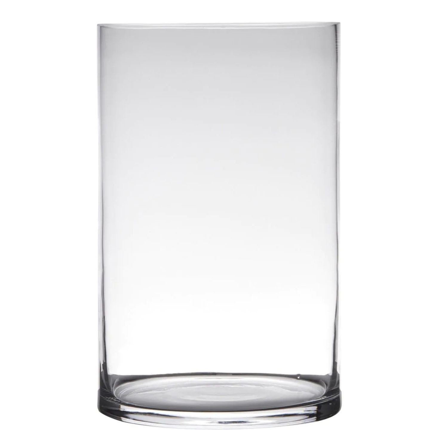 Hakbijl Glass Dekovase Zylinder, geschliffener Rand