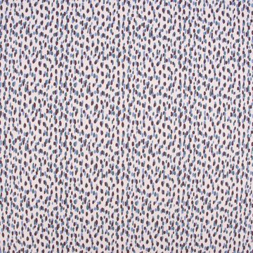 SCHÖNER LEBEN. Stoff Baumwolljersey Jersey Tupfen Punkte beige blau braun petrol 1,45m, allergikergeeignet