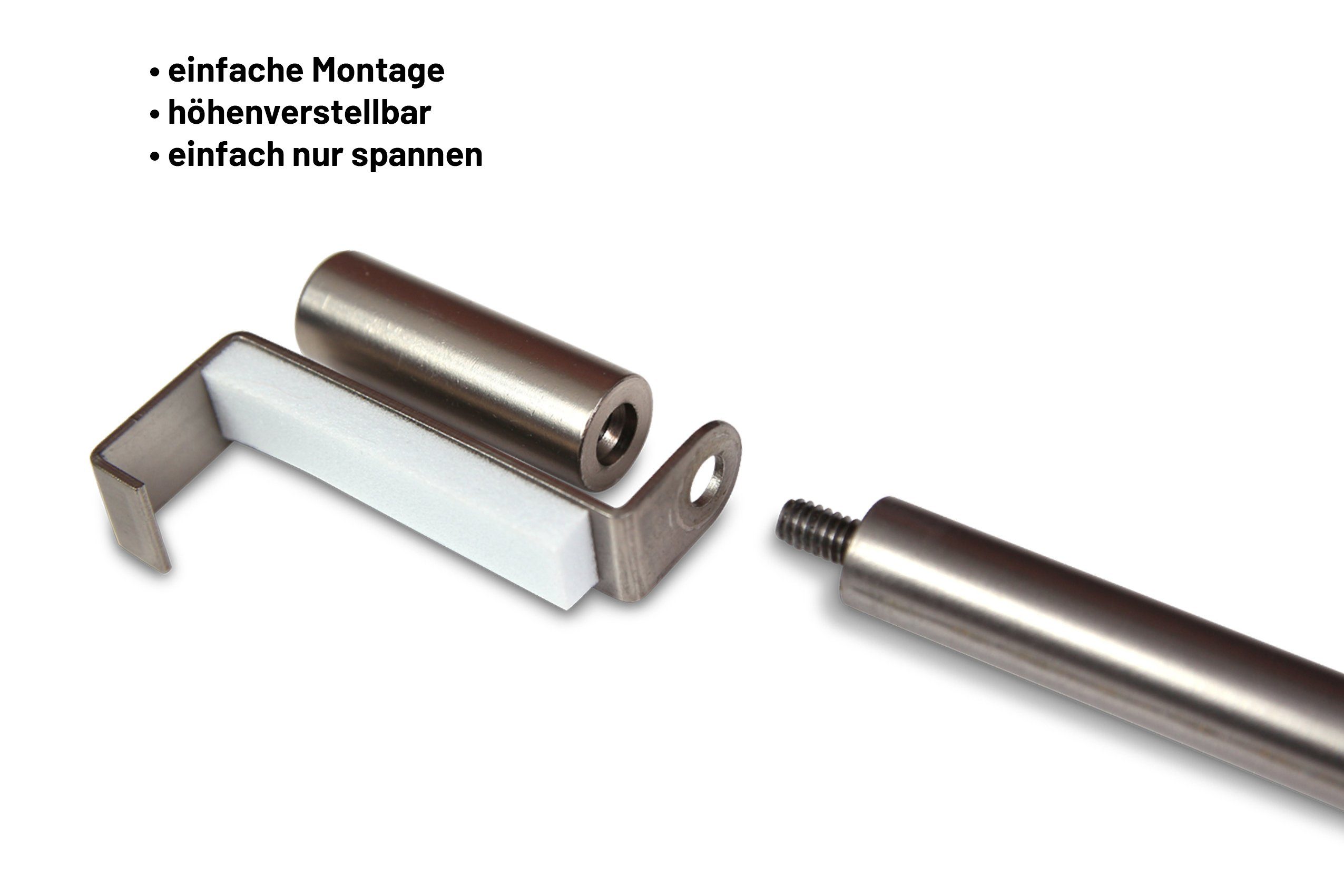 Deco-Raum Spannvitrage Gardinenstange für Fenster Spannstange auf den Fensterflügel – Bild 3 von 5