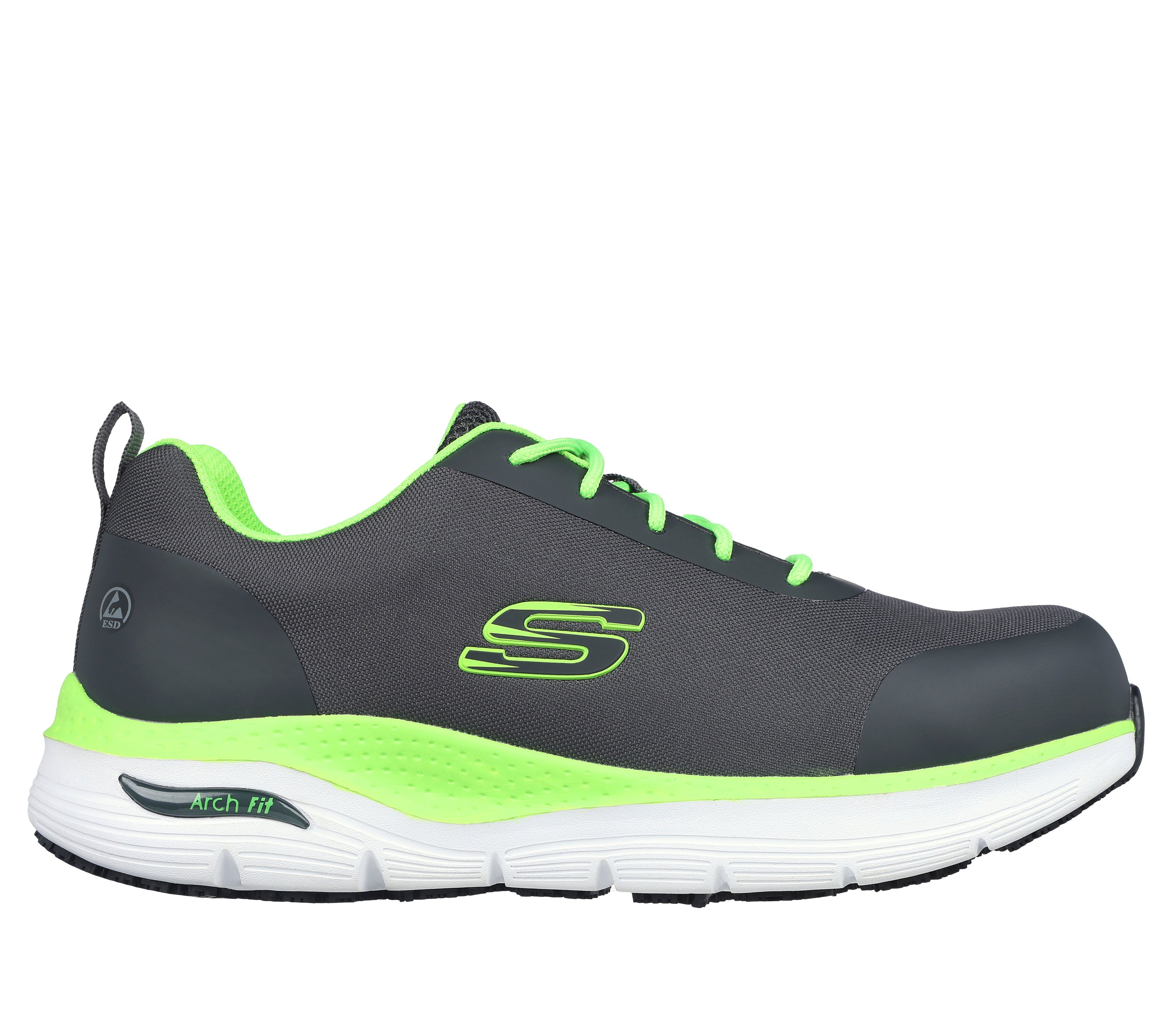 Skechers Arbeitsschuhe Herren S3 SRC ESD - Arch Fit Sr Ringstap Sneaker Sicherheitsschuh Herausnehmbare Innensohle - Fußgewölbeunterstützung, EN ISO 20345-2011 – Bild 2 von 5