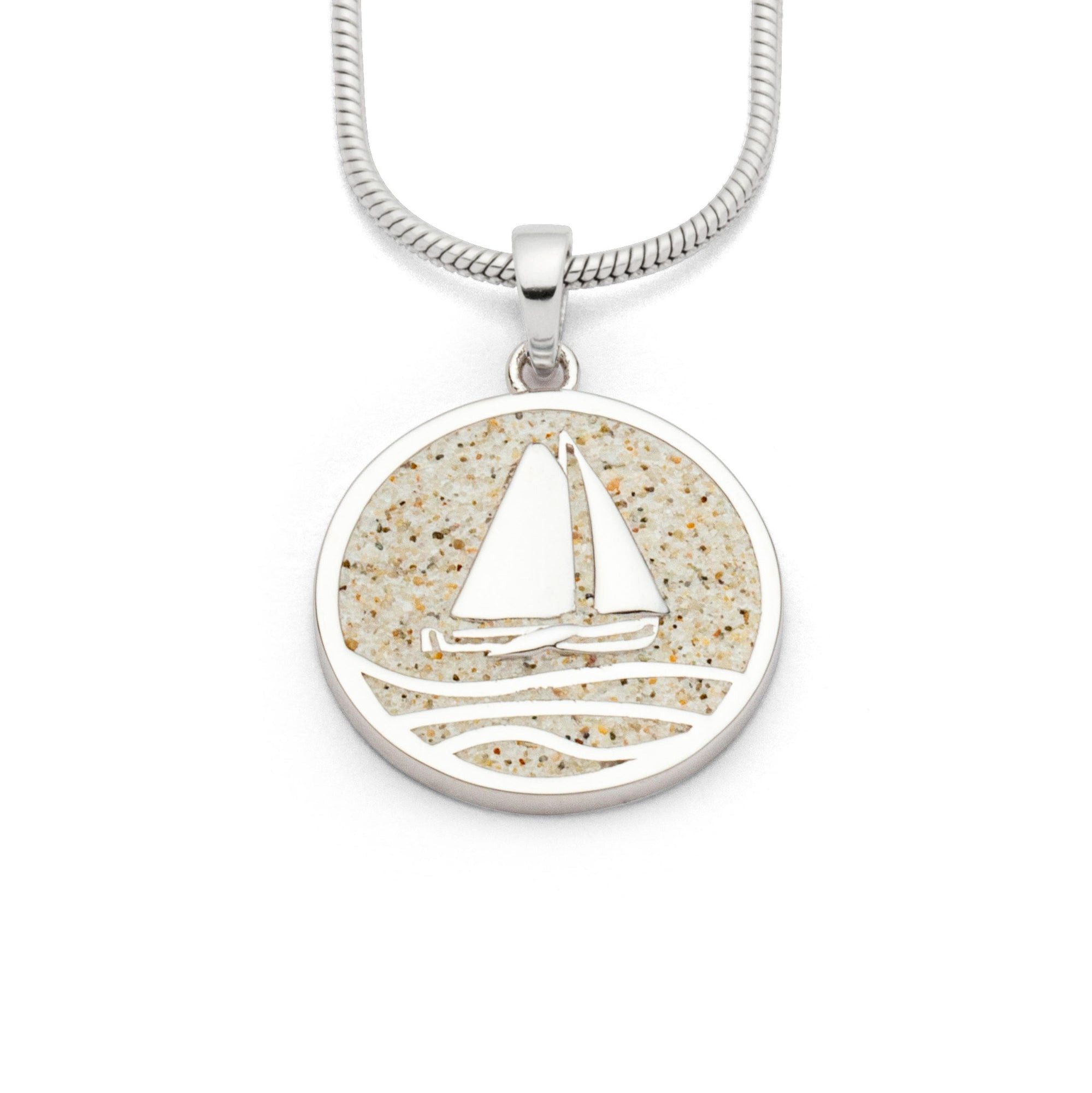 Kettenanhänger DUR Schmuck: Anhänger "Ahoi" 20 mm, mit Strandsand, P4850