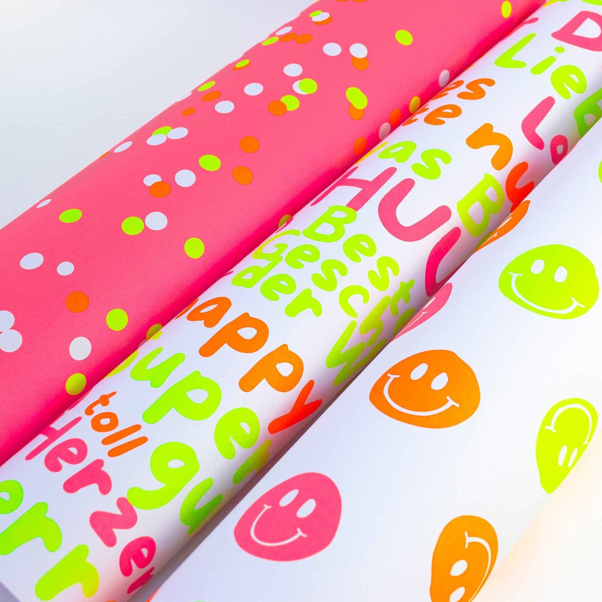 Bow & Hummingbird Geschenkpapier Geschenkpapier "Neon Konfetti" aus Recyclingpapier, Bow&Hummingbird – Bild 4 von 4