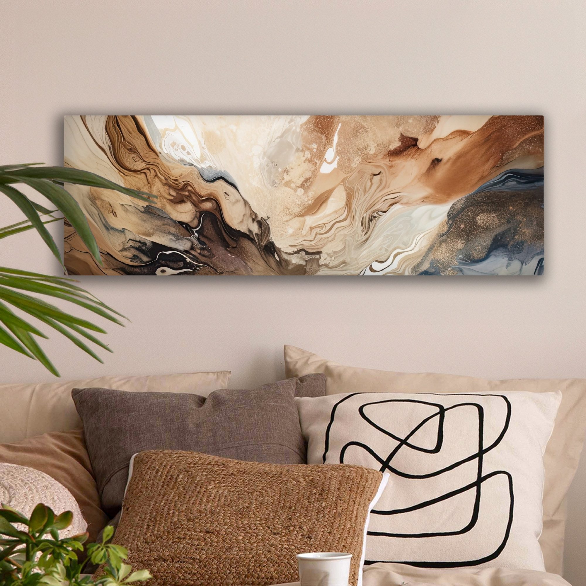OneMillionCanvasses® Leinwandbild Panorama Abstrakt - Kunst günstig online kaufen