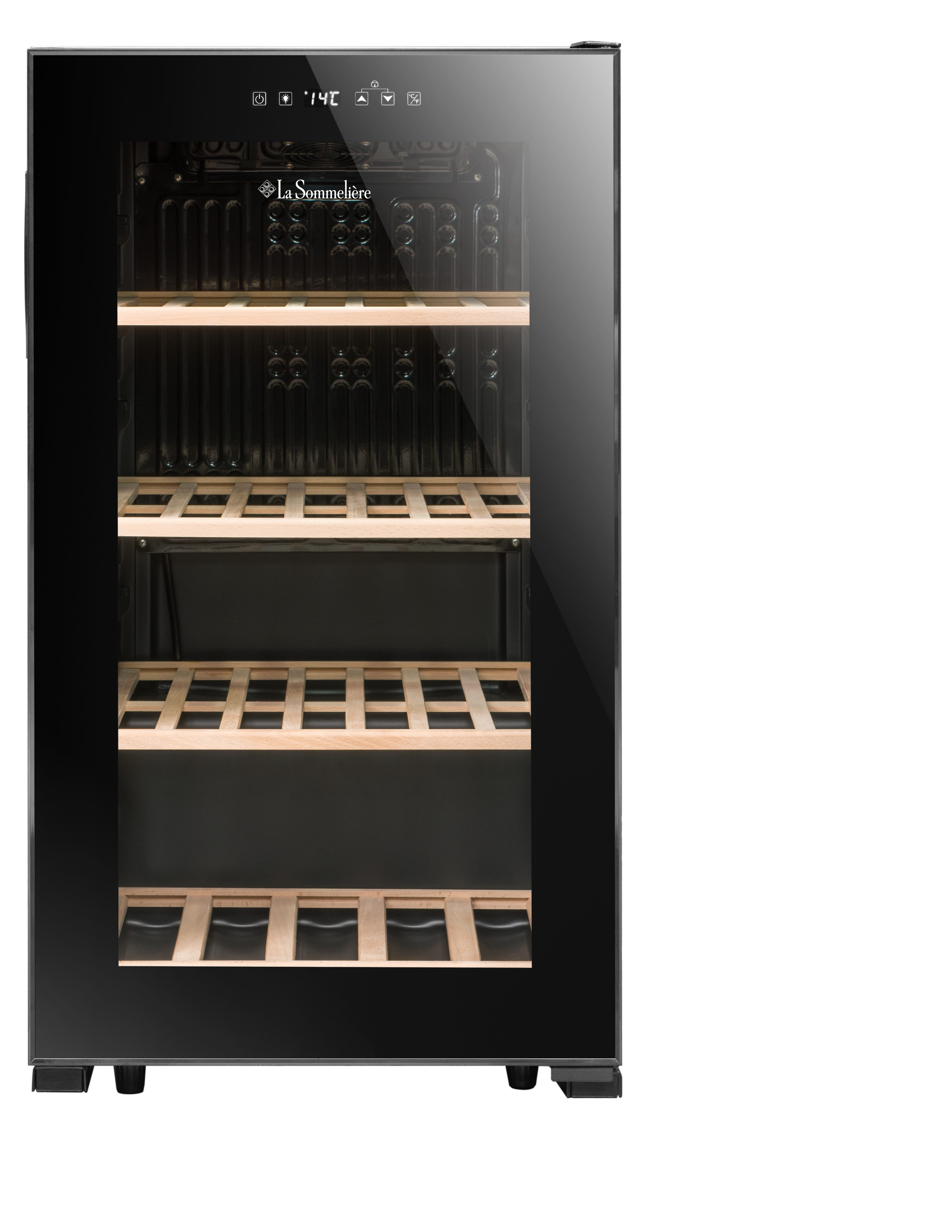 La Sommelière Weintemperierschrank LS52BLACK, für 52 Standardflaschen á 0,75l,1 Zone, LED Beleuchtung