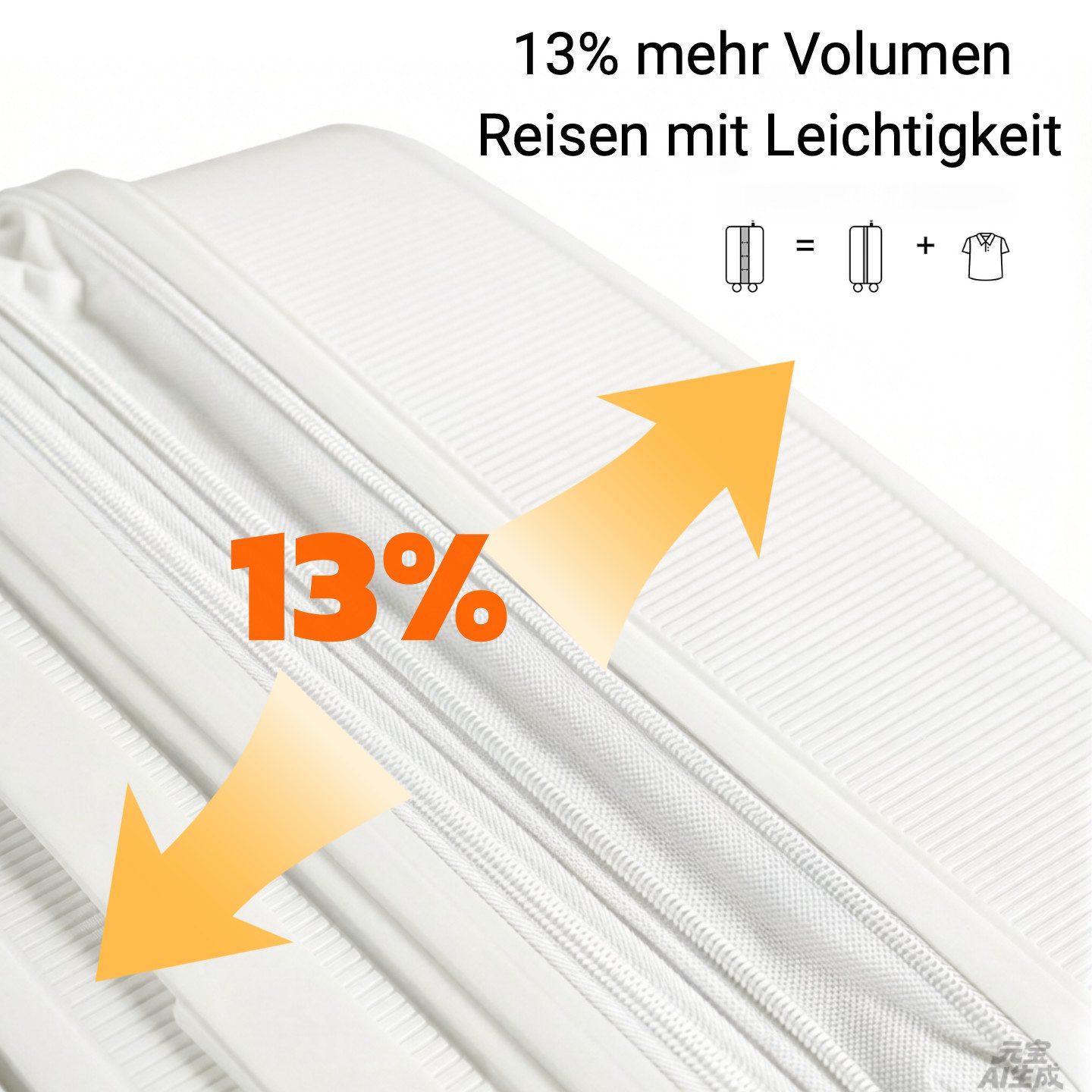 NEWCOM Trolleyset Hartschalenkoffer Set M/L/XL aus PP-Polypropylen, Erweiterbar, TSA, 4 Rollen, (Weiß SET, 3 tlg., 55cm/66cm/75cm), leichter & robuster Reisekoffer Set, 54L/87L/129L