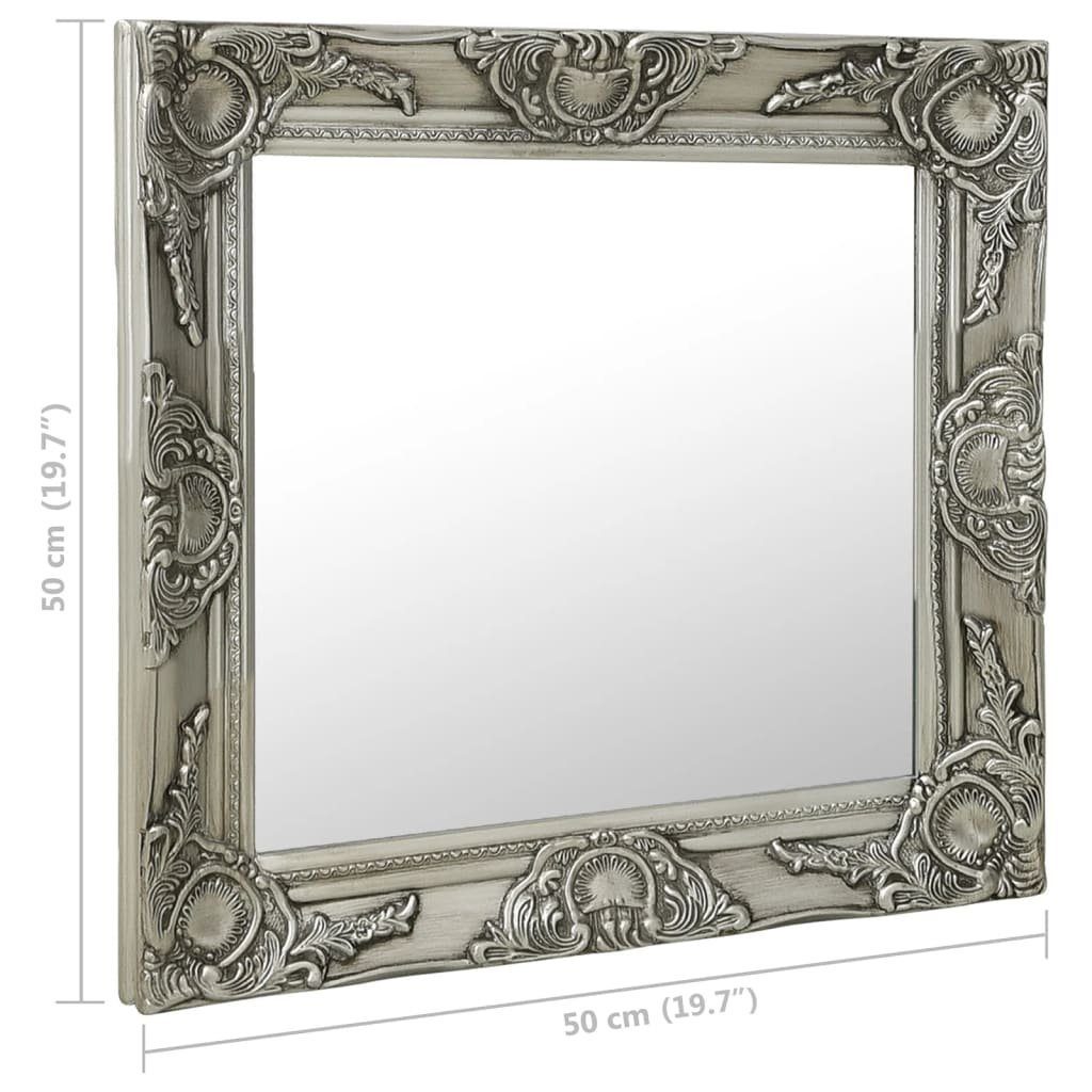 cm Barock-Stil furnicato im Wandspiegel Silbern 50x50