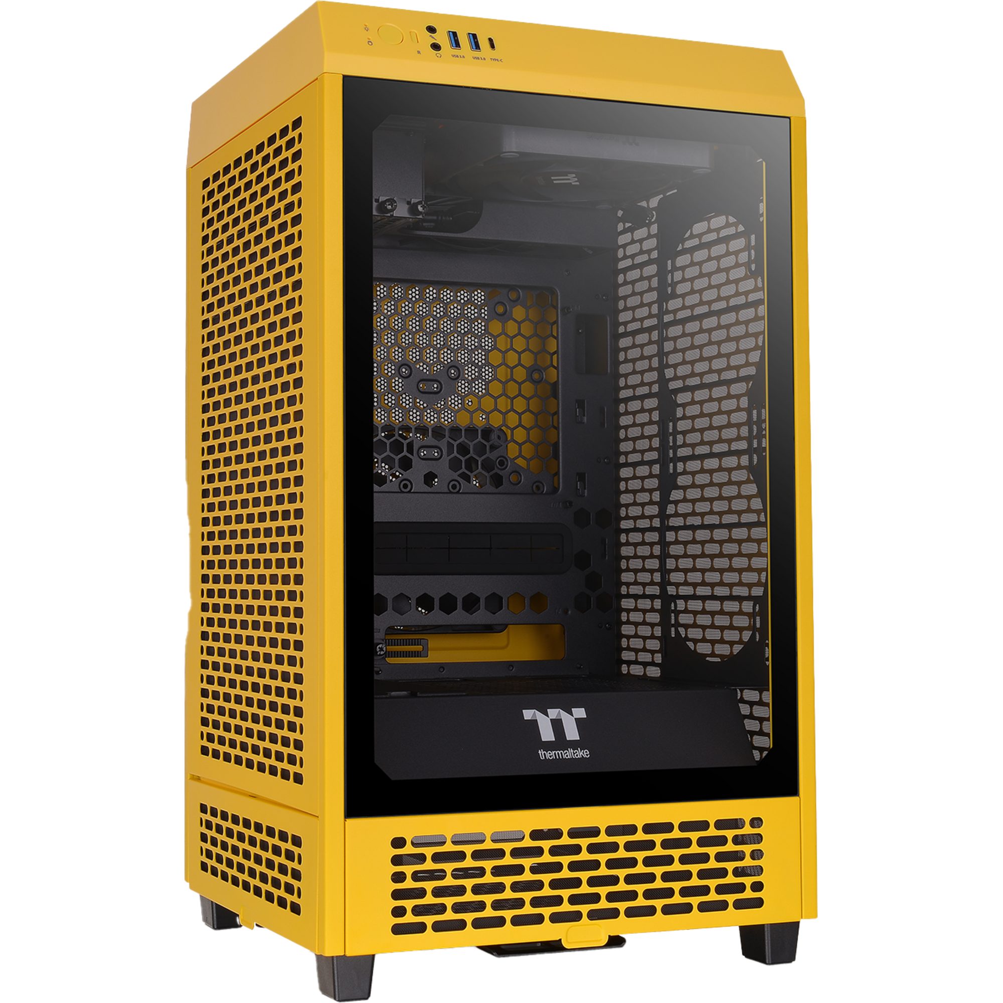 Thermaltake PC-Gehäuse Thermaltake The Tower 200 Bumblebee, Tower-Gehäuse, (Tempered Glass)