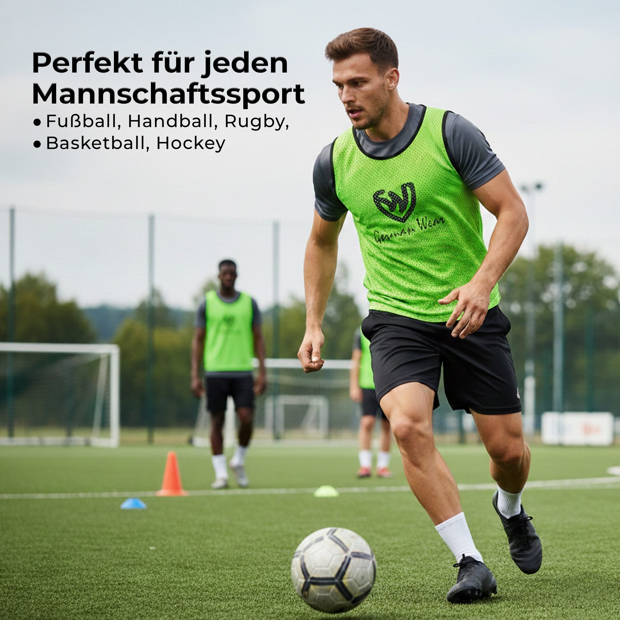 German Wear Trainingsleibchen GWLB01 6er Pack (Spar-Set, 6er-Pack) 6er pack Fußball Leibchen Trainingsleibchen