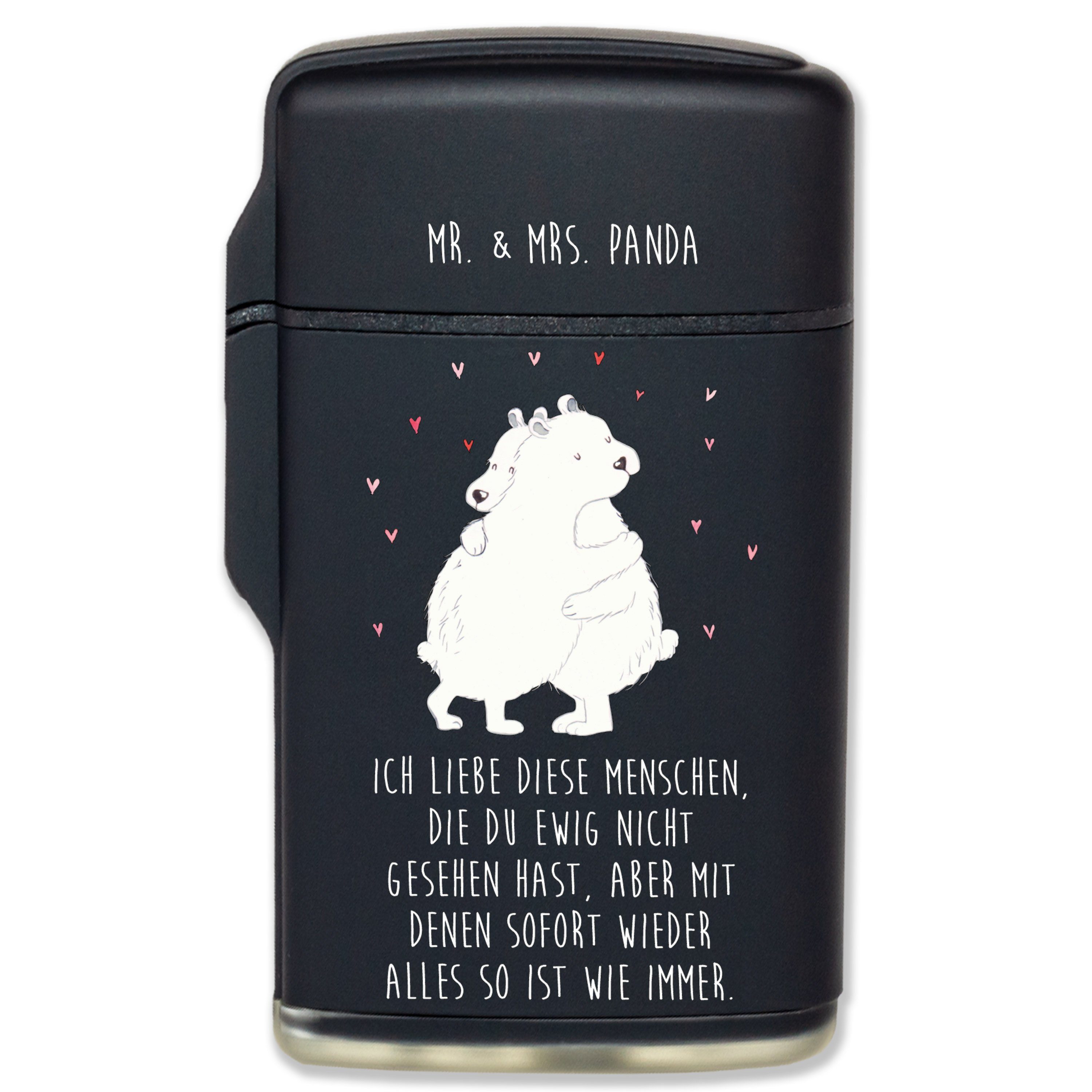 Mr. & Mrs. Panda Feuerzeug Eisbär Umarmen Schwarz Geschenk, lustige