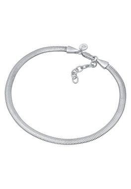 Elli Premium Fußkette Schlangenkette Flach Elegant 925 Silber