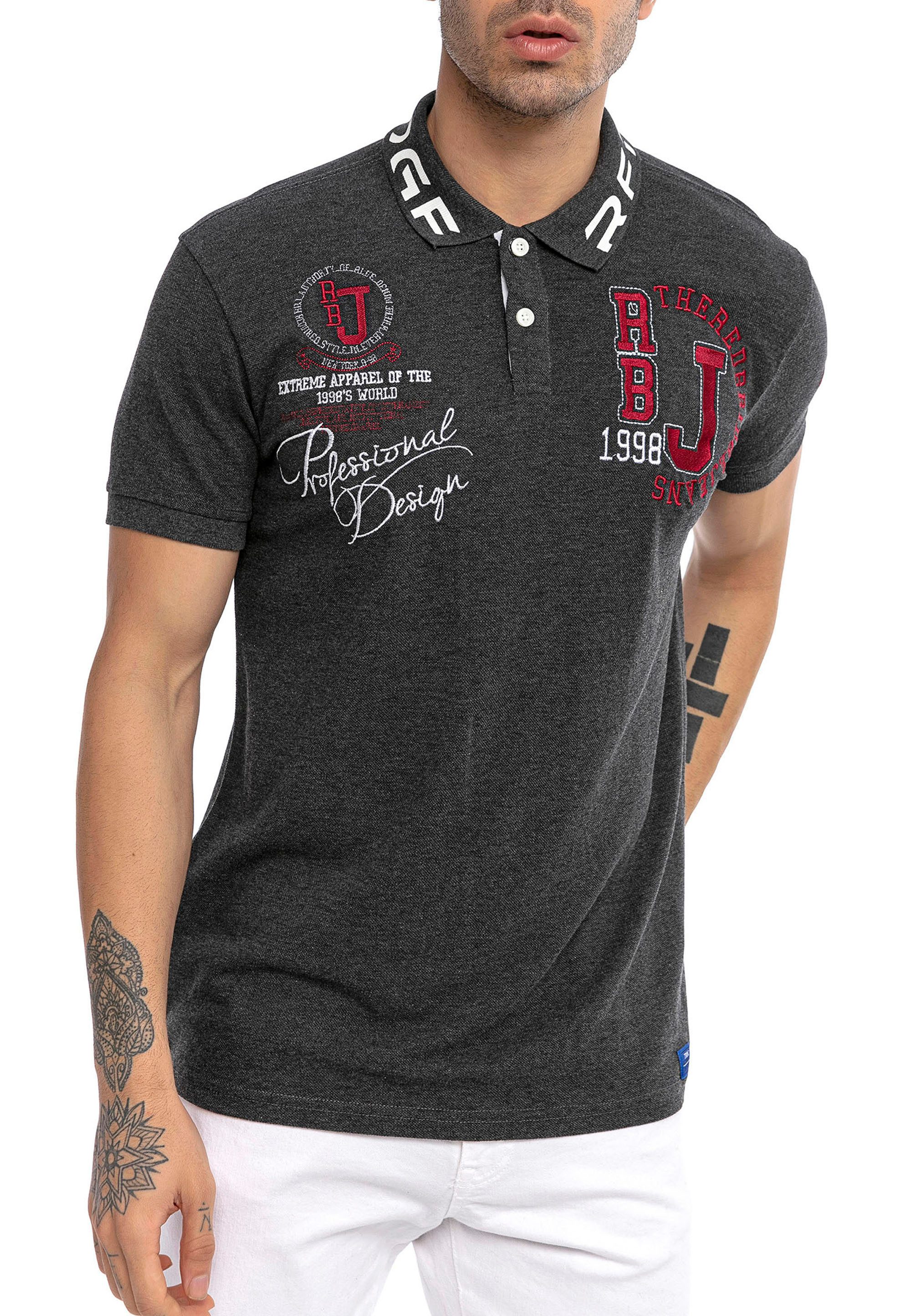 RedBridge Poloshirt mit Logo-Stickereien – Casual, Regular Fit, 100% Baumwolle