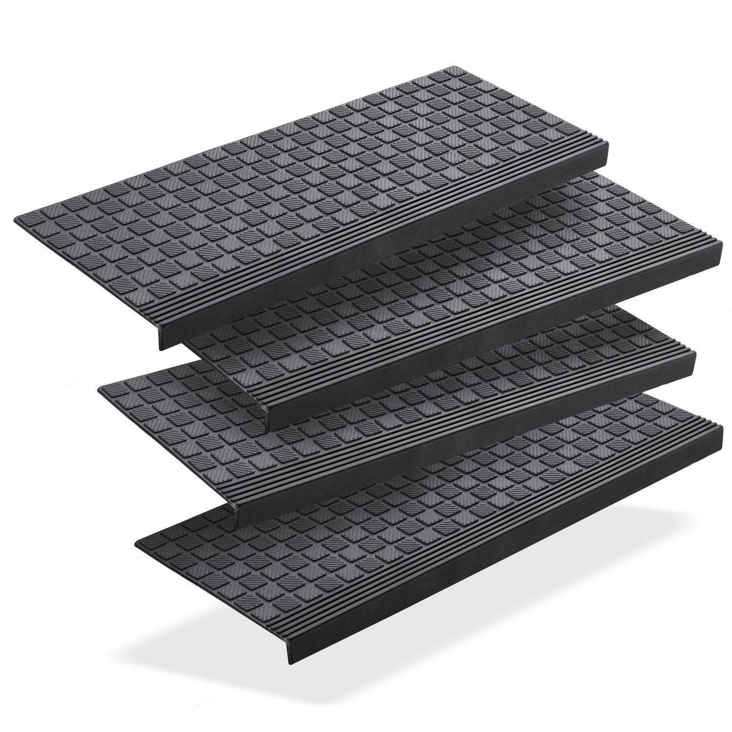 BigDean Stufenmatte 4x Gummi 65x25cm Treppenstufen günstig online kaufen