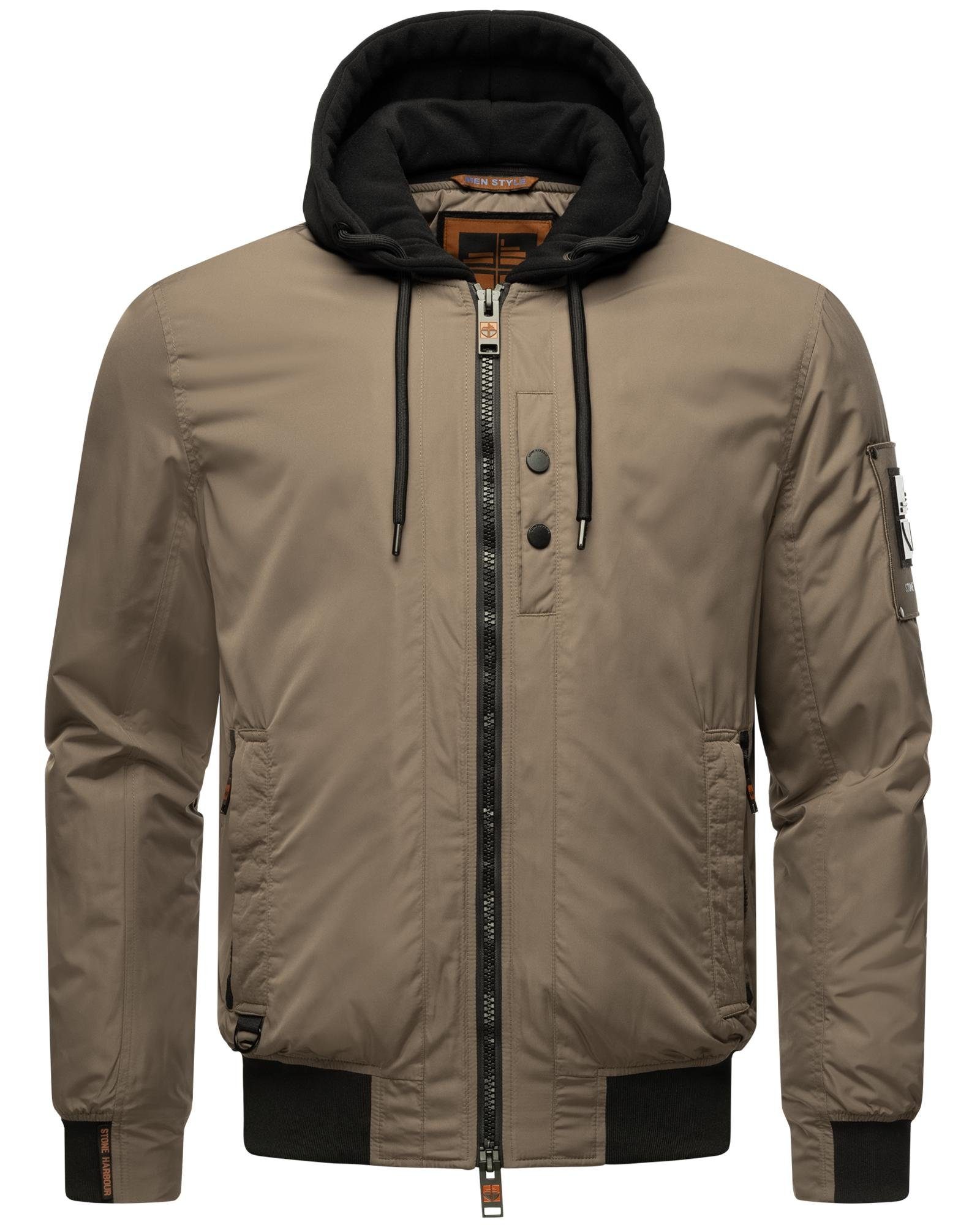 Stone Harbour Bomberjacke Hoobo Stylische Herren Fliegerjacke mit abnehmbarer Innenjacke