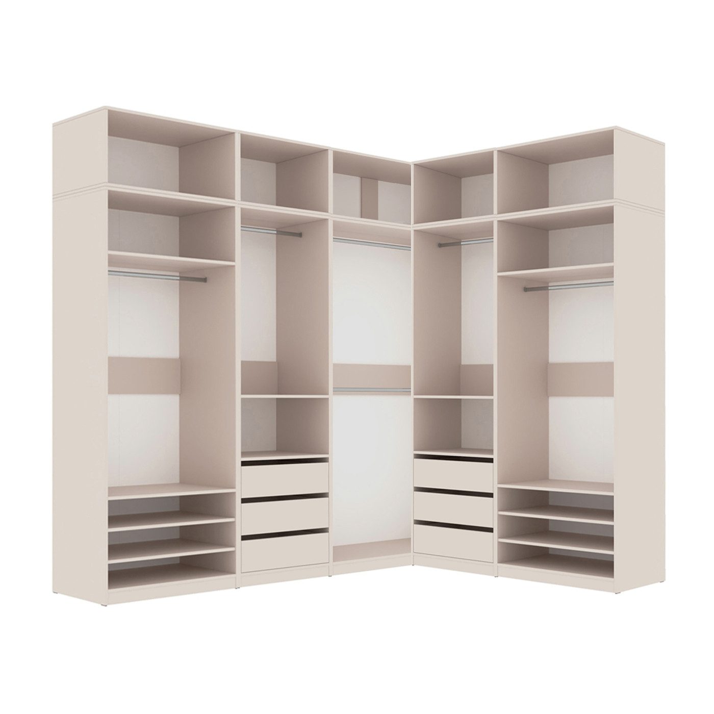 Schrank-Set TRES SET S/N Eckgarderobe begehbarer Kleiderschrank