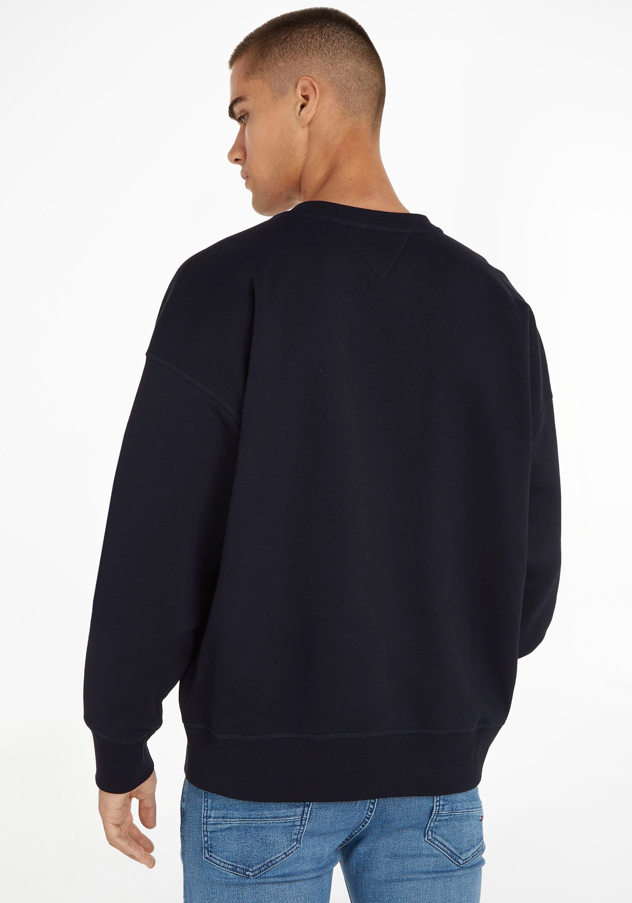 Tommy Hilfiger Sweatshirt HILFIGER ARCHED CREWNECK mit Rippbündchen