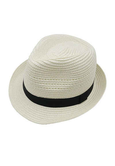 CAPO Sonnenhut Strohhut Trilby Hutband, Lochmuster