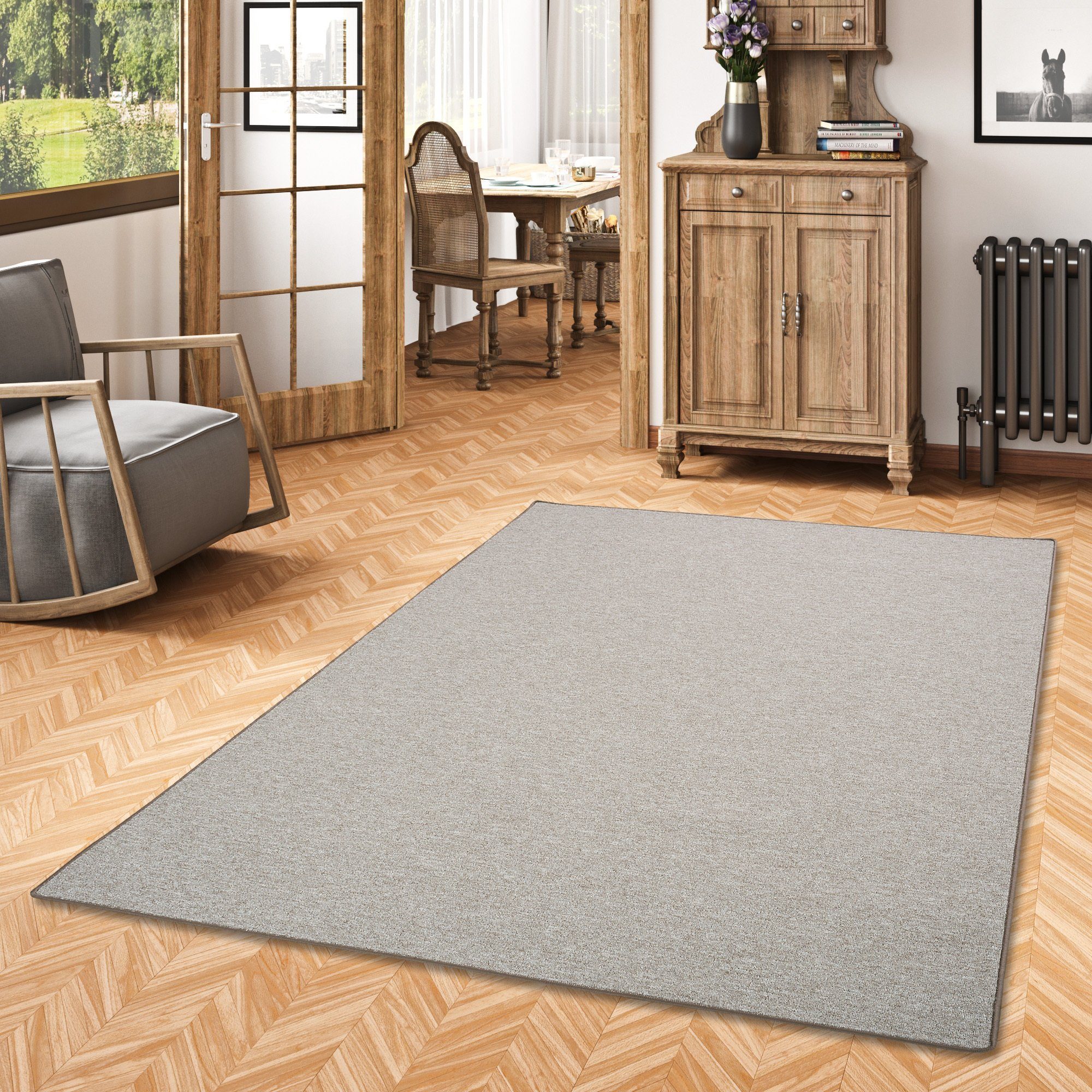 Snapstyle Veloursteppich Feinschlingen Velour Teppich Strong, günstig online kaufen