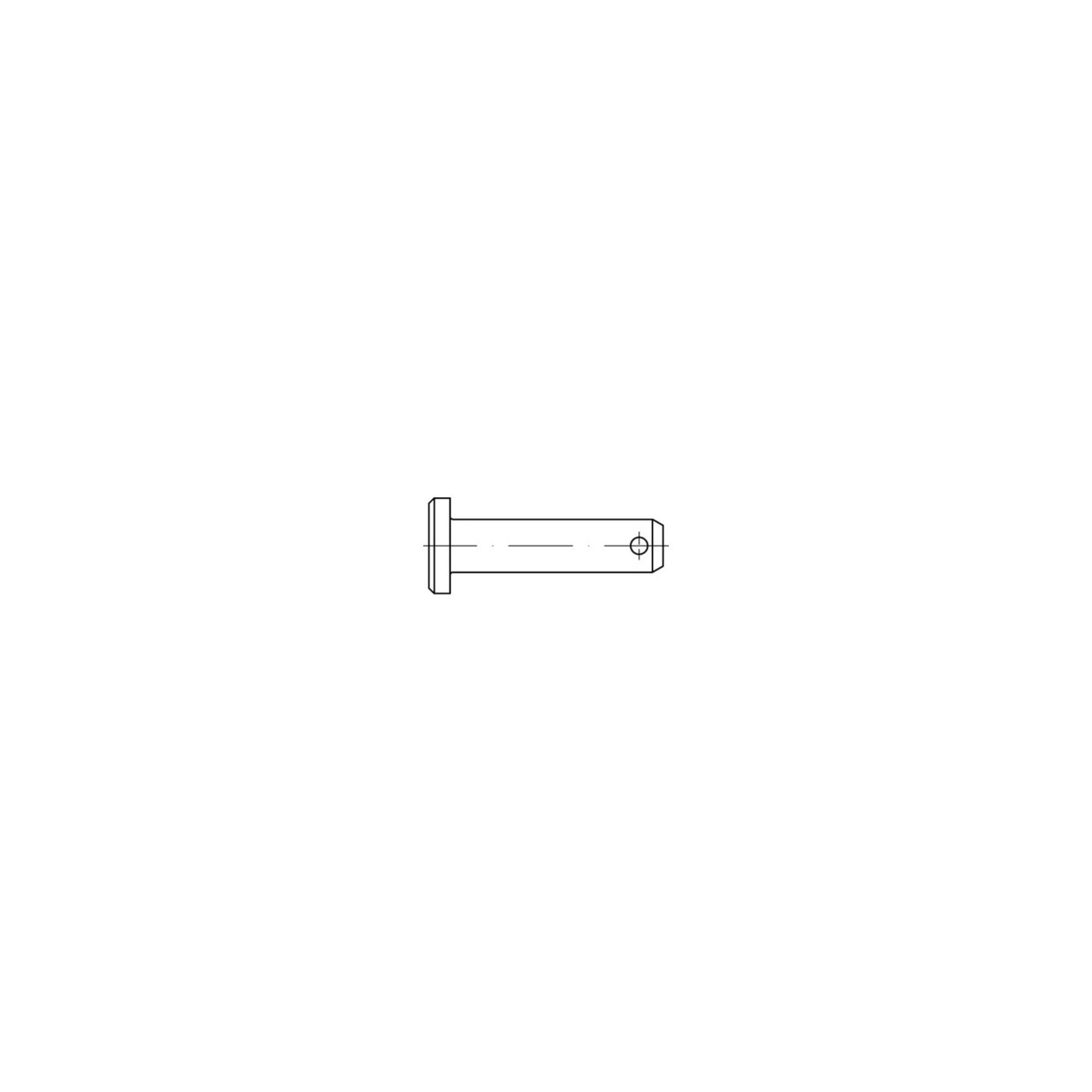 Contorion Bolzenanker ISO 2341 Bolzen mit Kopf Stahl B 10 h11 x 45 x 40,5 galvanisch verzink