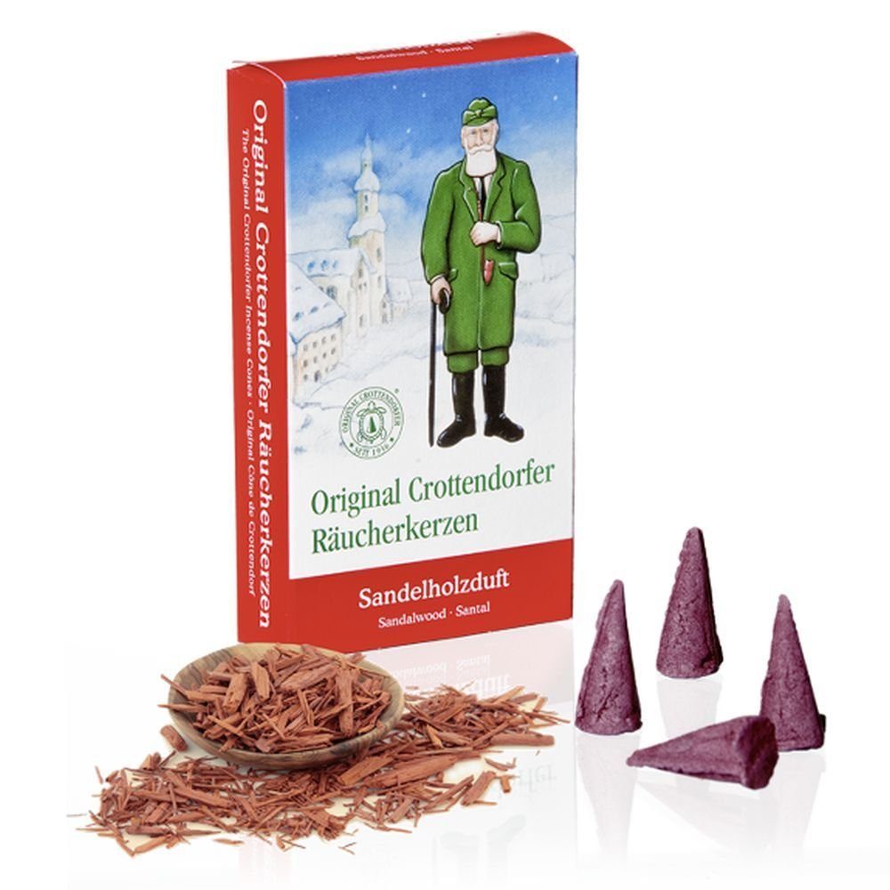 Crottendorfer Duftkerze 1 Päckchen Räucherkerzen- Sandel - 24er Packung