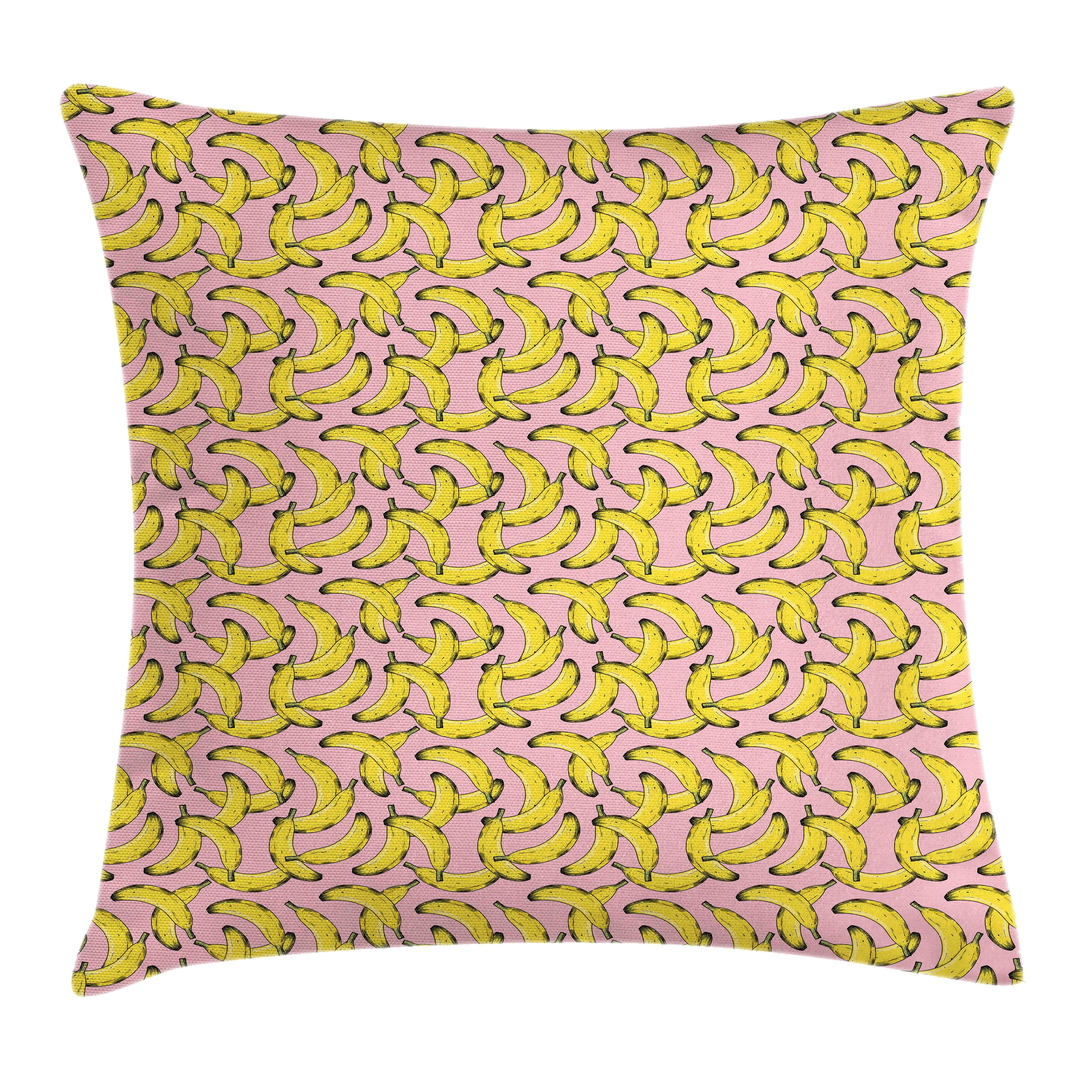 Klaren Pop-Muster mit Farben Waschbar Druck, mit Kissenbezüge Stück), Abakuhaus Fun Banane (1 Fruit Beidseitiger Reißverschluss Kissenhülle Farbfesten