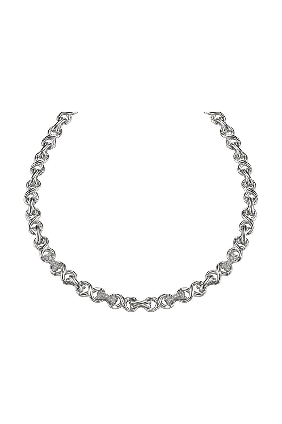 Esprit Collier Halskette Damen 925er Sterling-Silber 42cm Karabiner ESNL91810A420, aus 925er Sterling-Silber, Zirkonia, Silber, Karabiner, 42cm lang