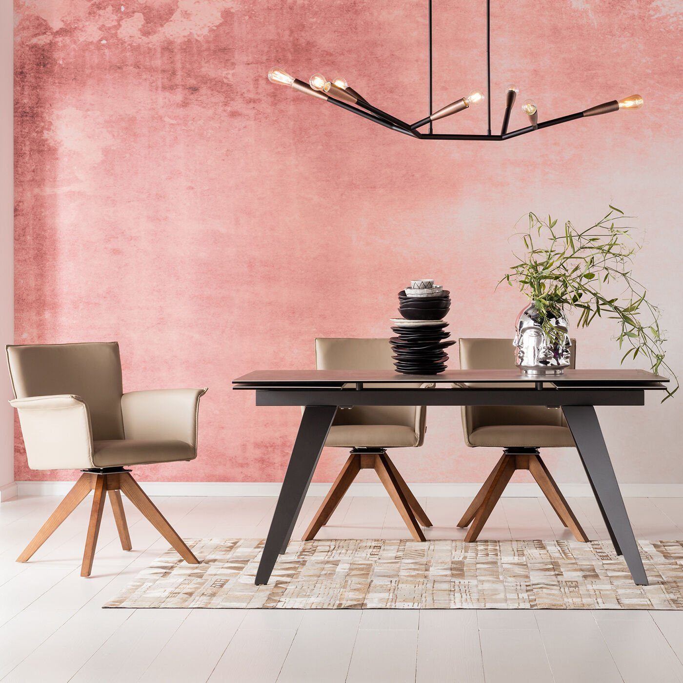 Kare Design Esstisch Amsterdam, 160x90 cm, ausziehbar auf 240 cm