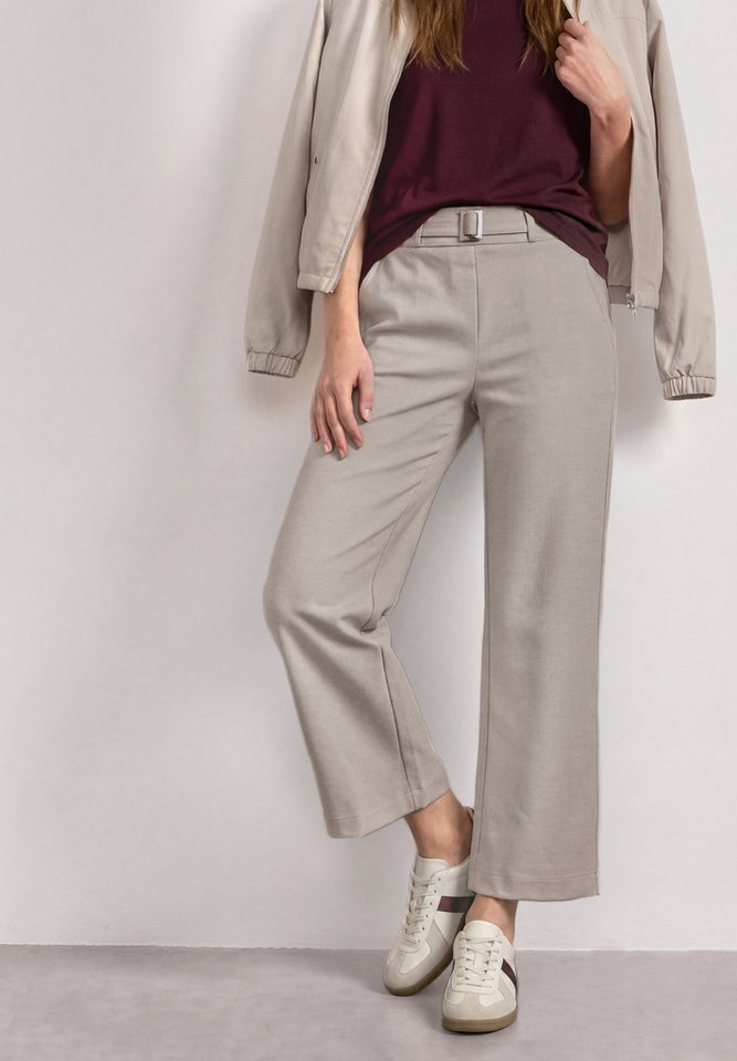 STREET ONE Stoffhose Sommerhose im Culotte-Style mit Schnallendetail