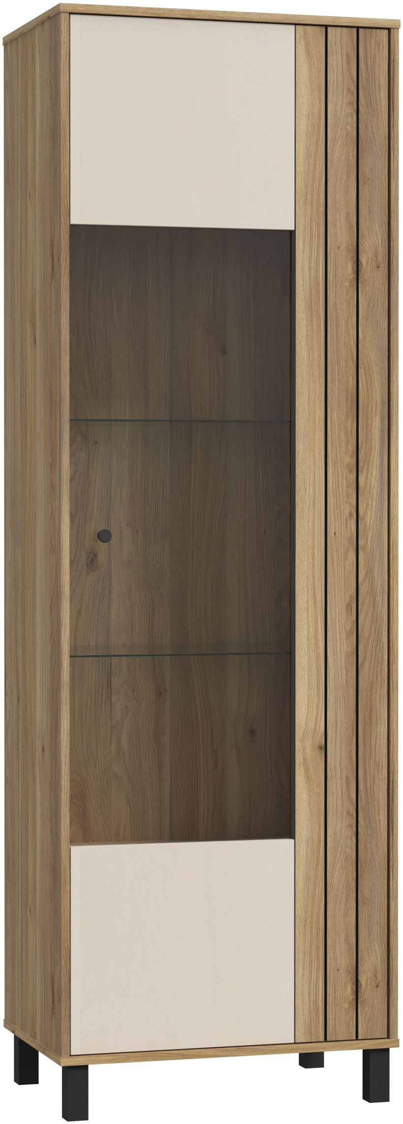 FORTE Vitrine "Killarney", Vitrine, Glastüre, Metallgriffe, zweifarbig günstig online kaufen